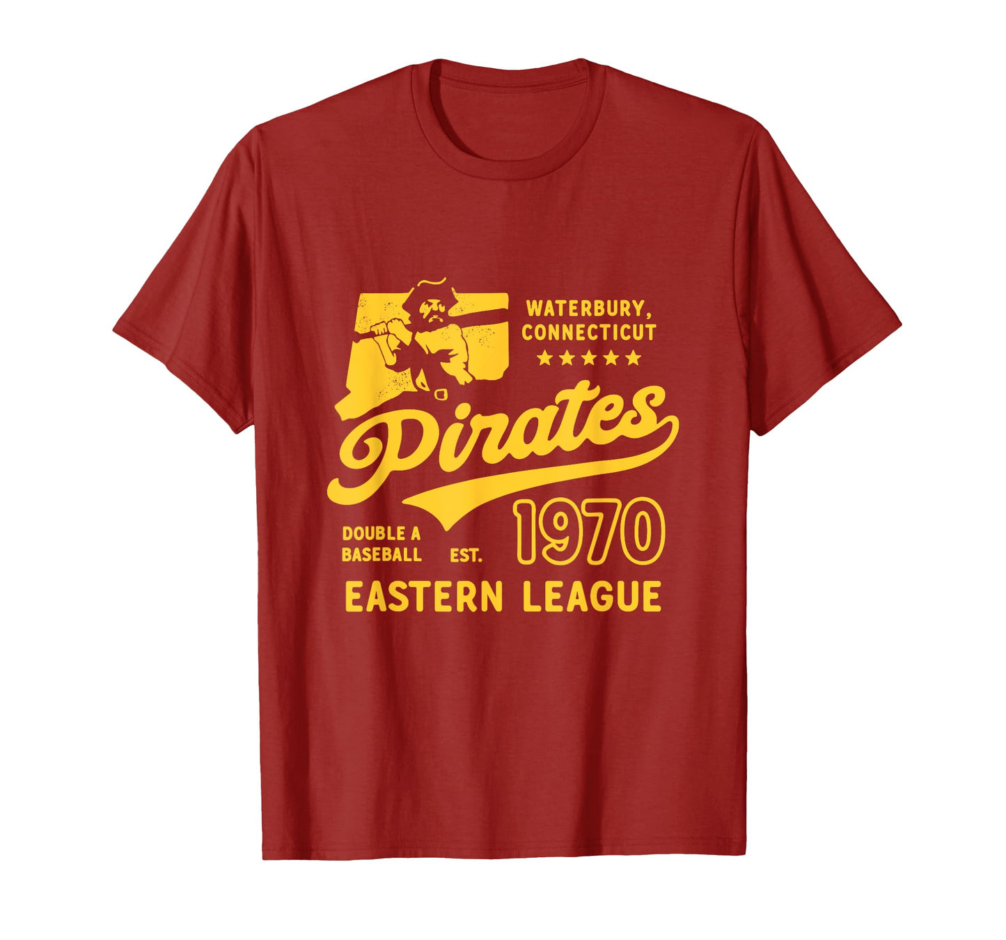 Waterbury Pirates Connecticut Vintage Defunct Baseball T-Shirt