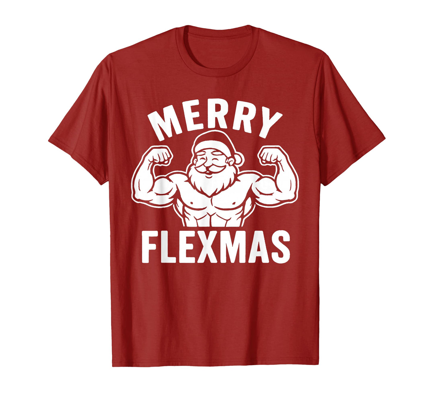 Merry Flexmas Funny Bodybuilder Swole Santa Christmas T-Shirt