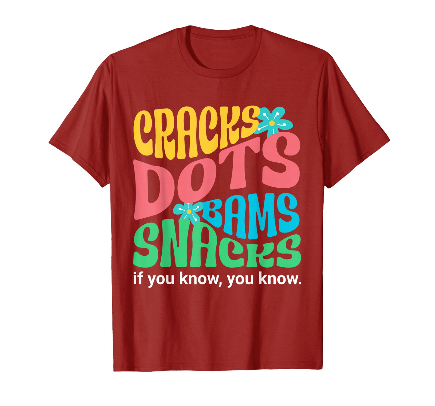 Retro Mahjong Cracks Dots Bams Snacks, Women Groovy Floral T-Shirt