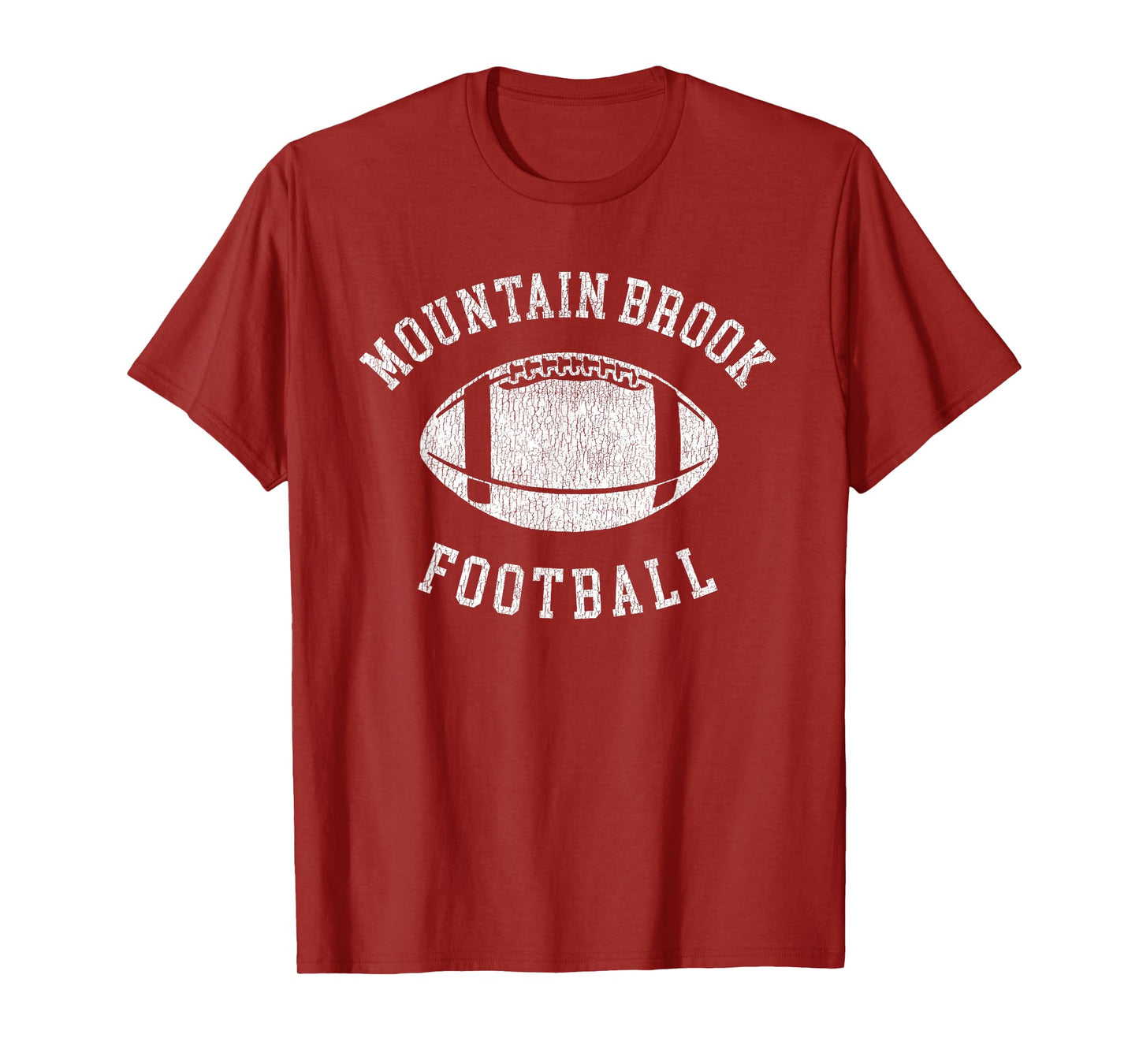 Mountain Brook Football Distressed Vintage 80's Throwback Cl T-Shirt