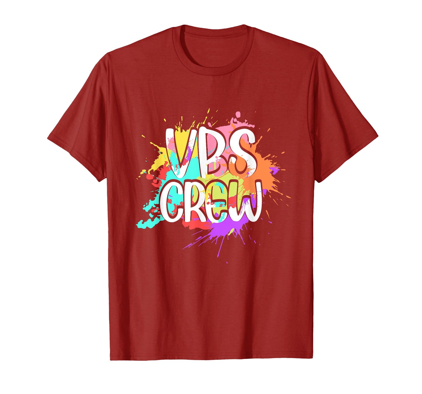 I Love VBS Crew Vacation Bible School Paint Splatter T-Shirt