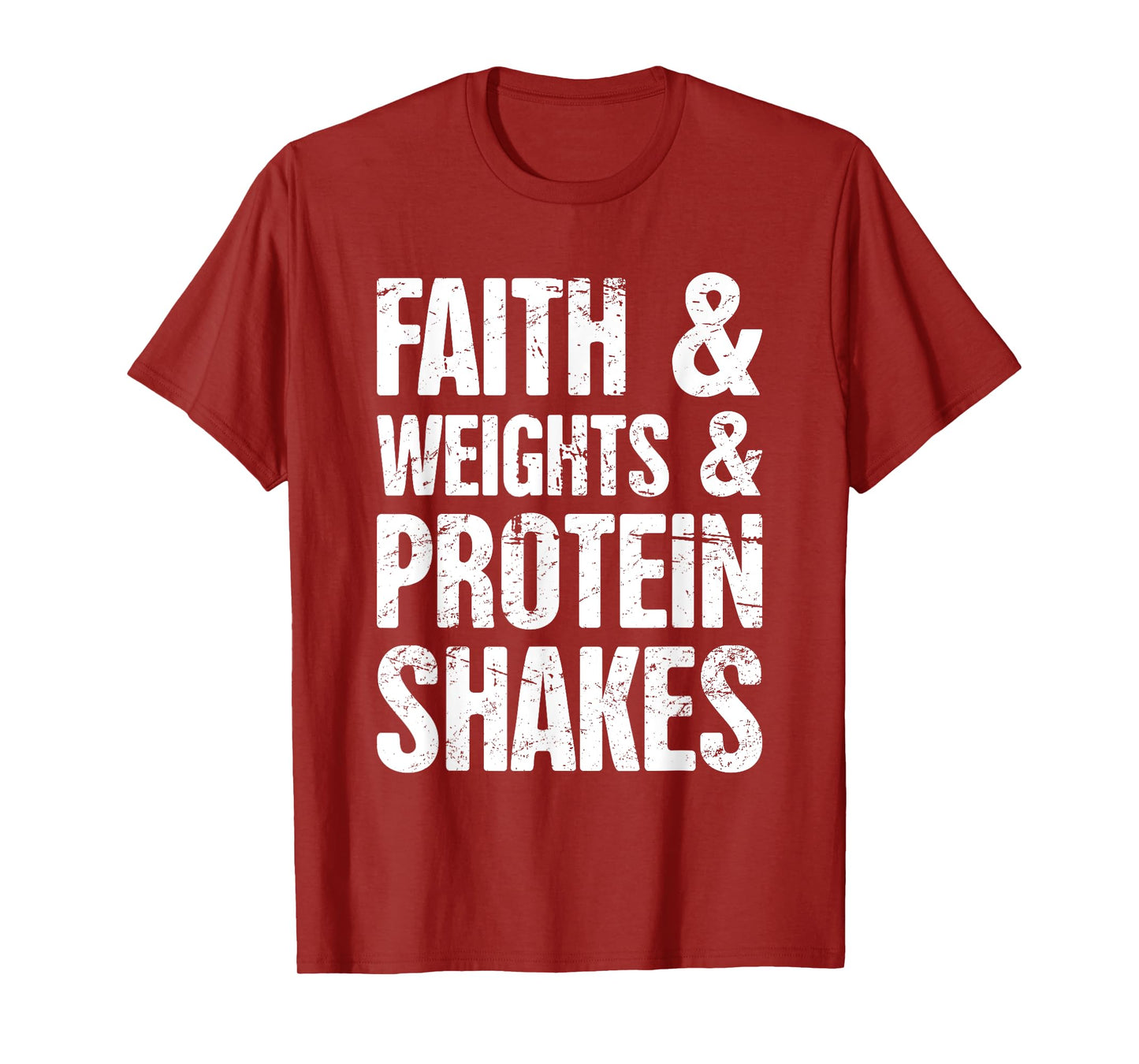 Faith - Funny Christian Athlete / Christian Workout T-Shirt
