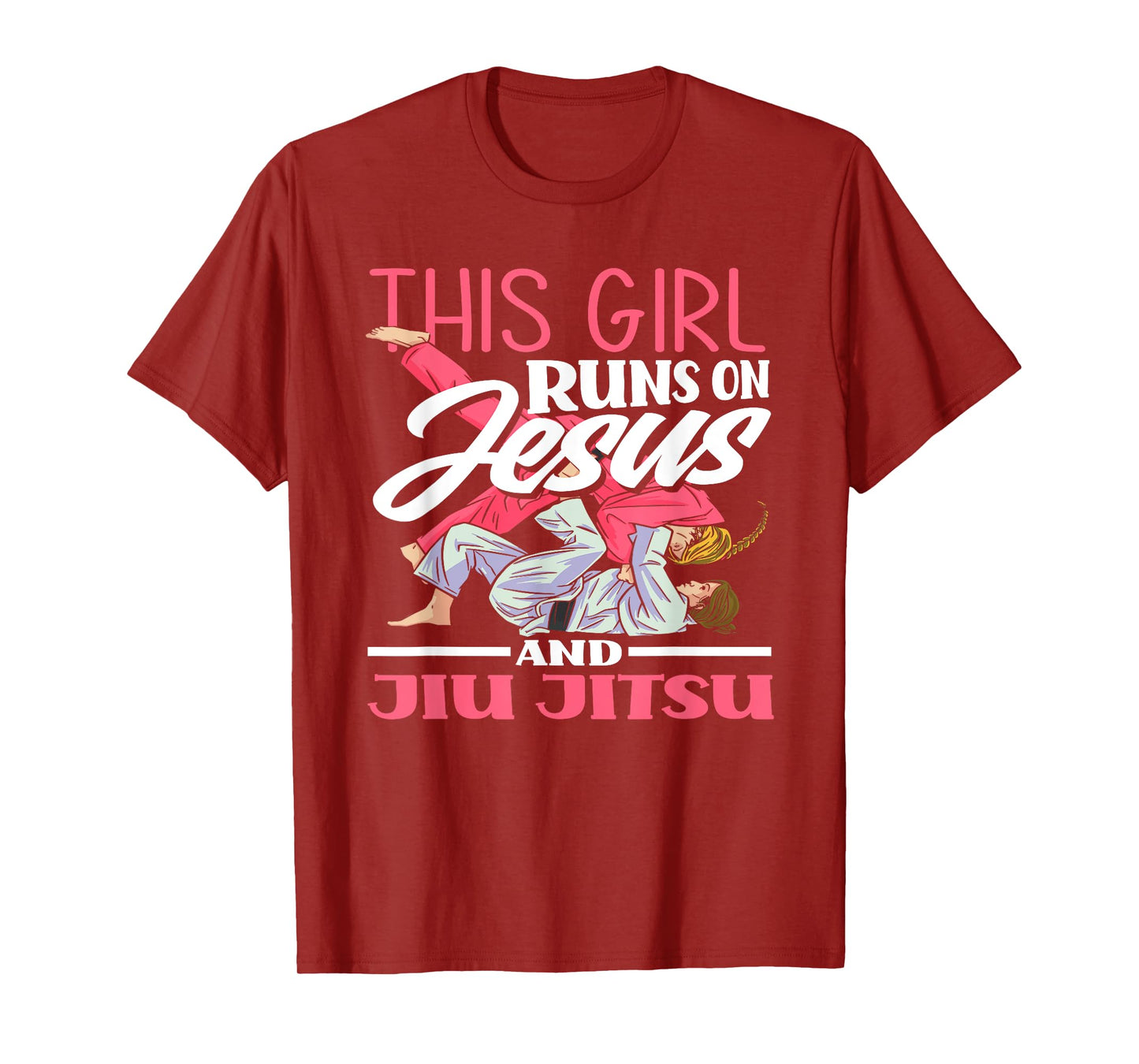 This Girl Runs On Jesus And Jiu Jitsu T-Shirt