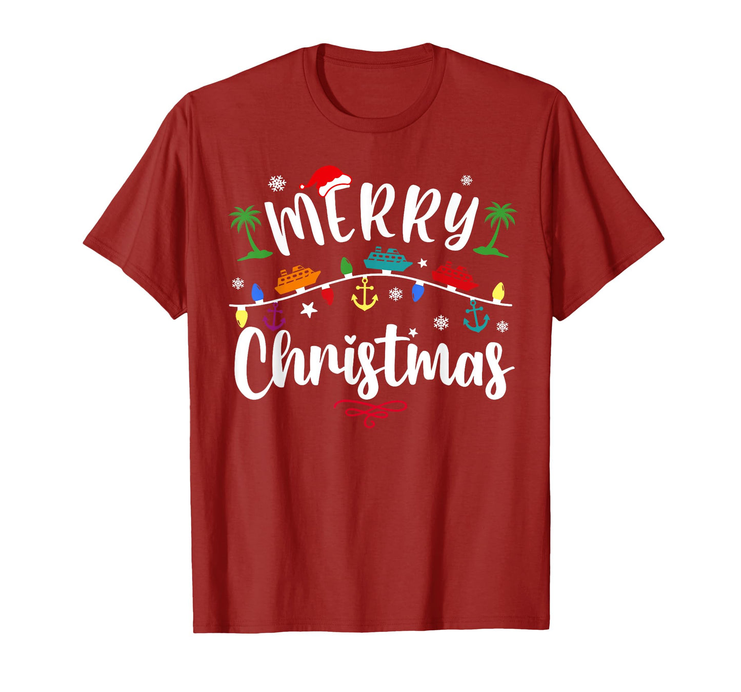 Merry Christmas Cruise Xmas Lights Pajamas Xmas Holiday T-Shirt