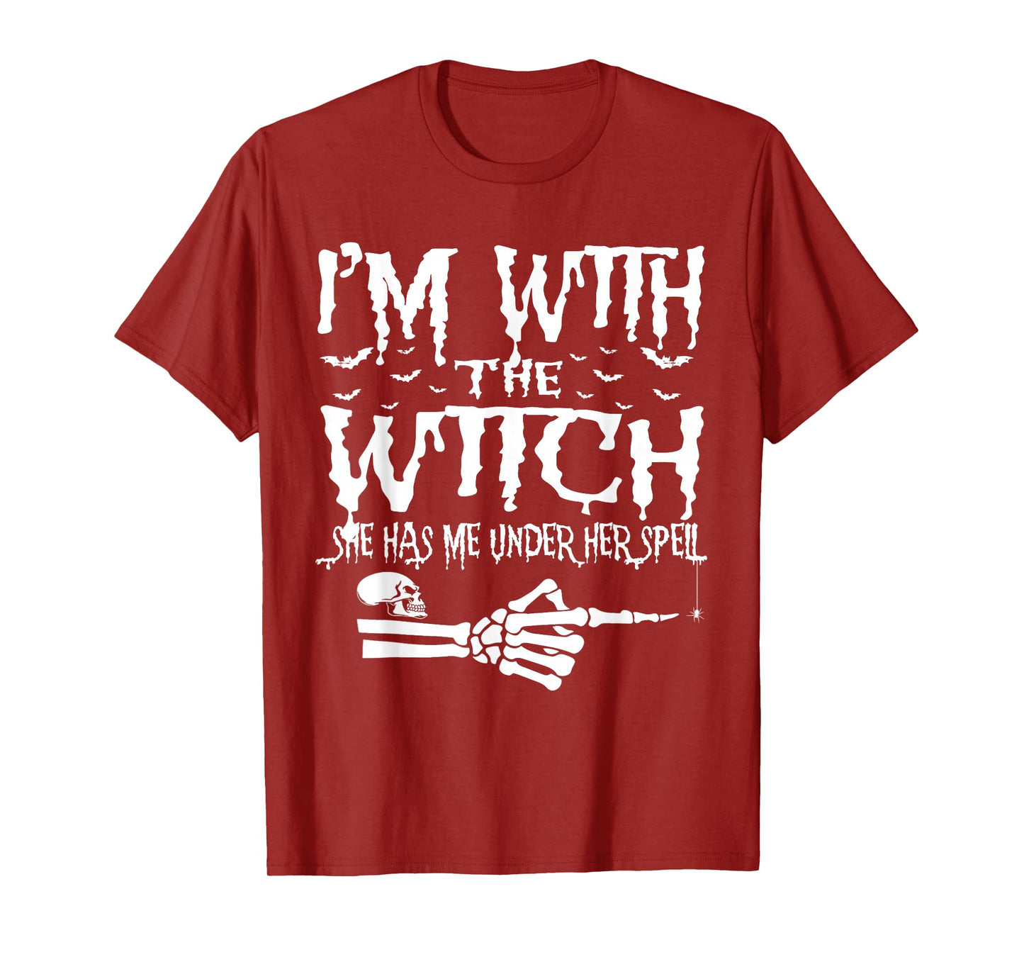 I'm with The Witch Funny Halloween Couple Costume Party T-Shirt