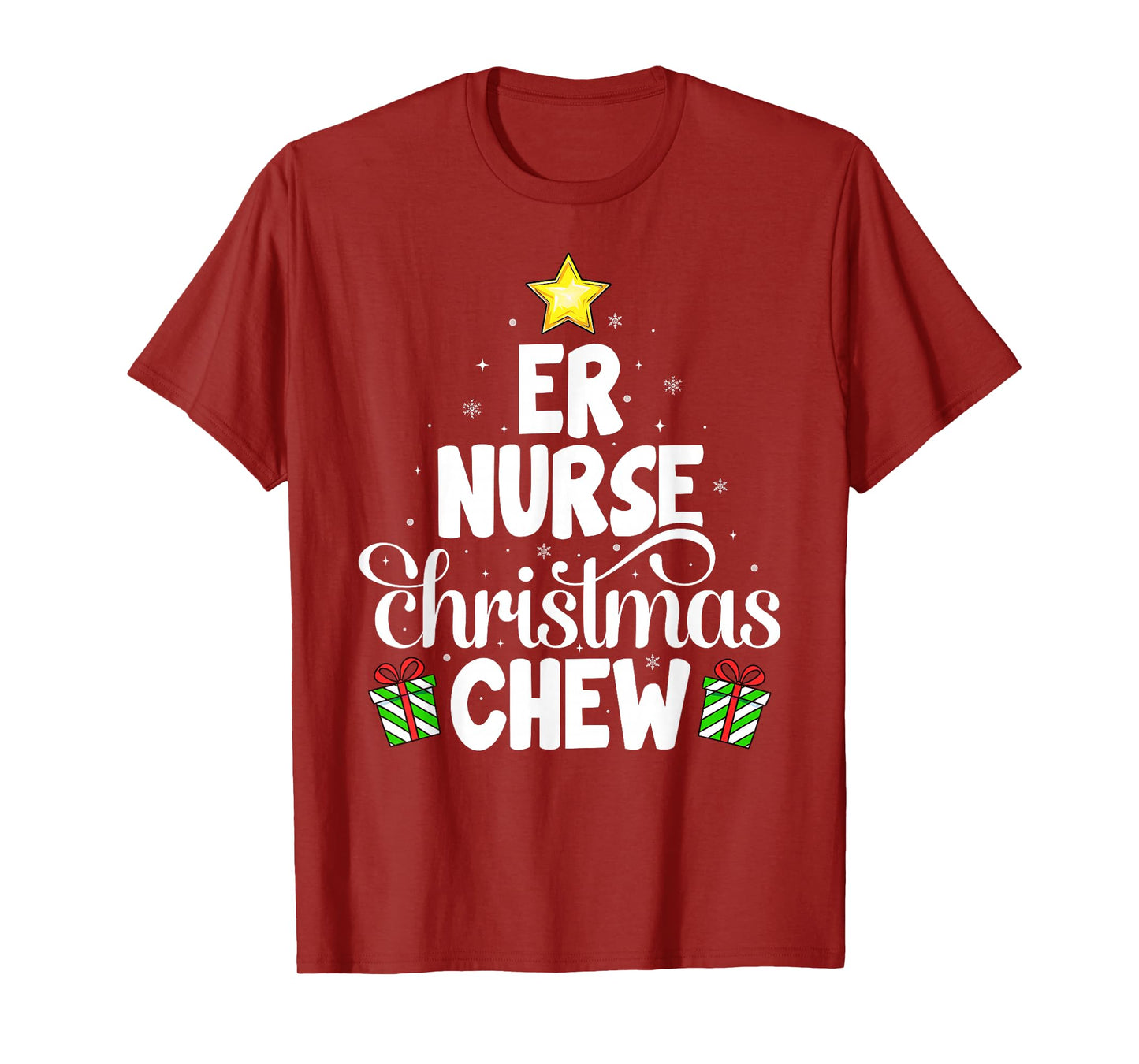 ER Nurse Christmas Crew Funny Nursing Medical Nurse Xmas T-Shirt