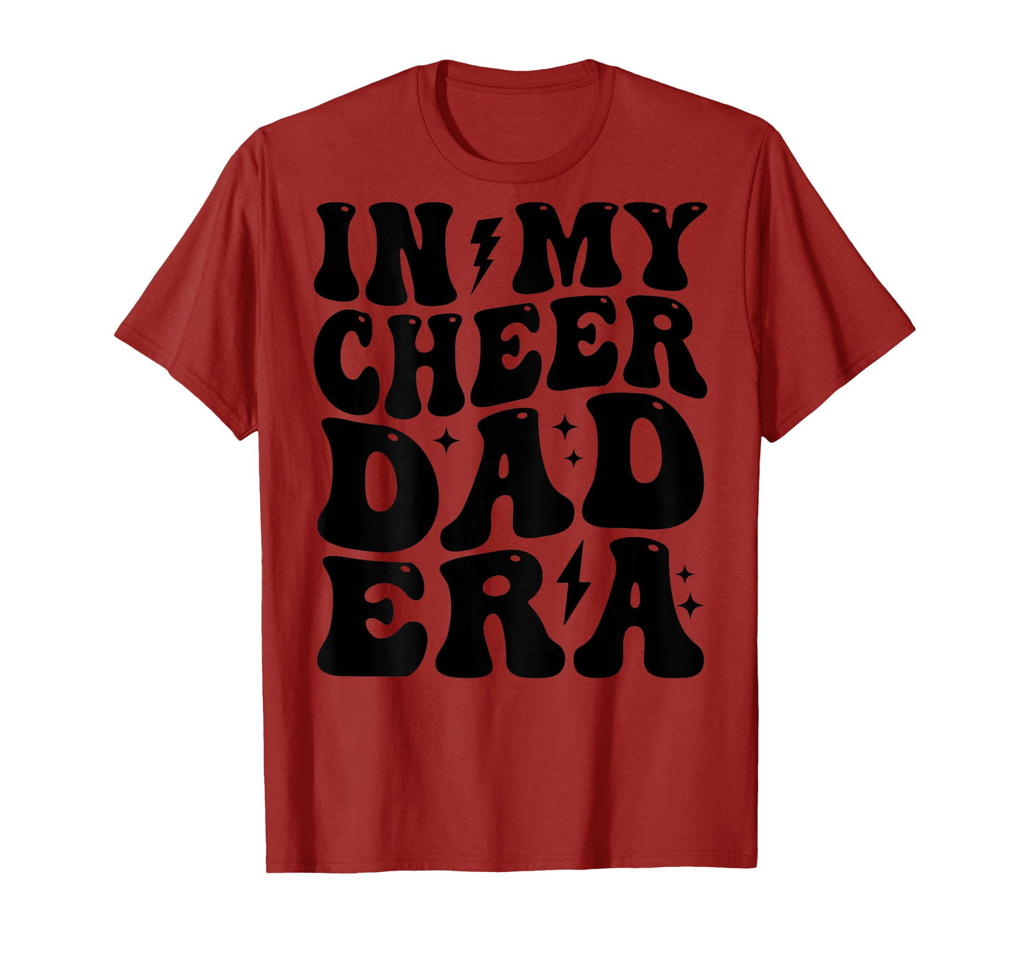In My Cheer Dad Era Cheerleader Dad Sports Groovy Design T-Shirt