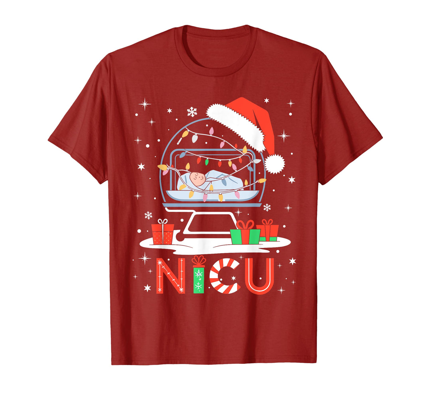 Neonatal Intensive Care Unit Xmas Funny Nicu Nurse Christmas T-Shirt