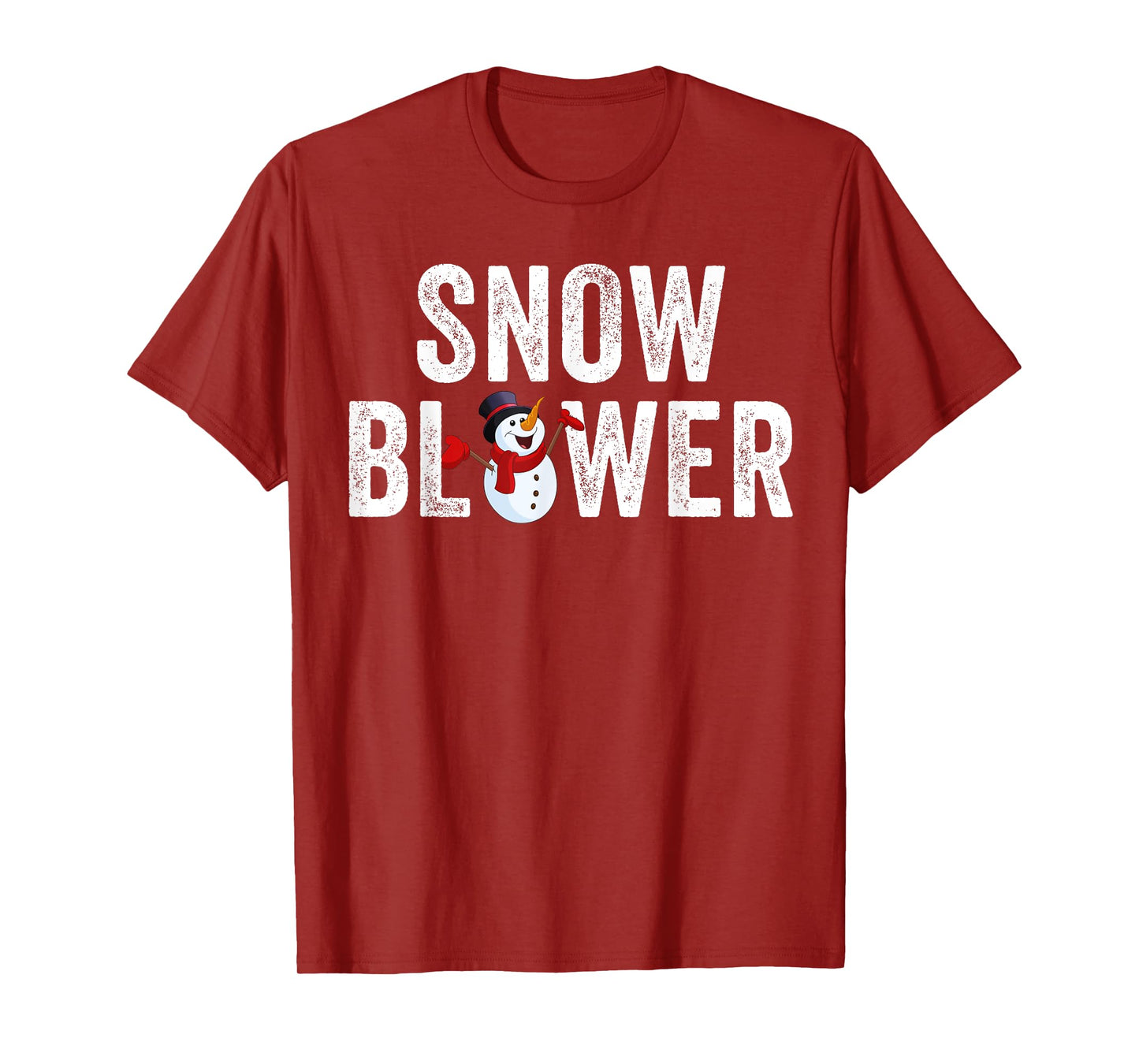 Snowman and Snow Blower Couples Matching Christmas Costume T-Shirt