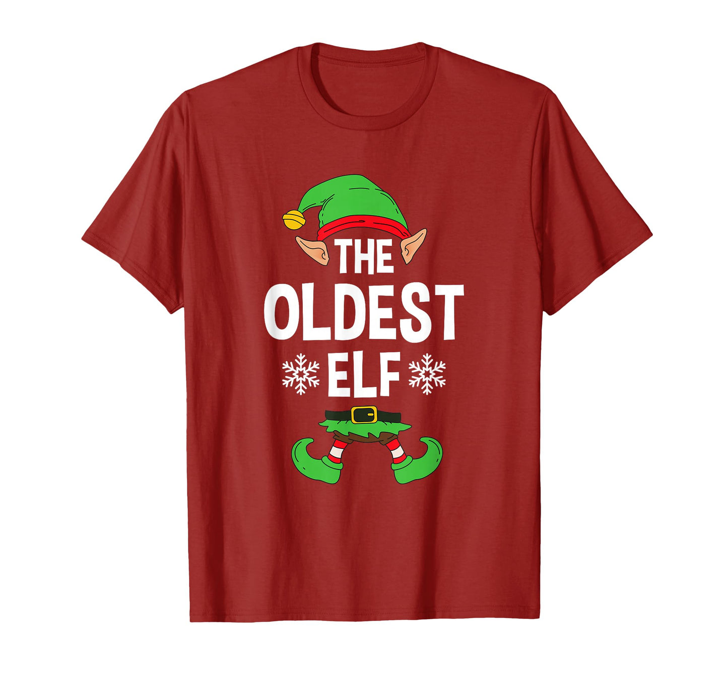 The Oldest Elf Party Family Group Matching X-Mas Saying T-Shirt