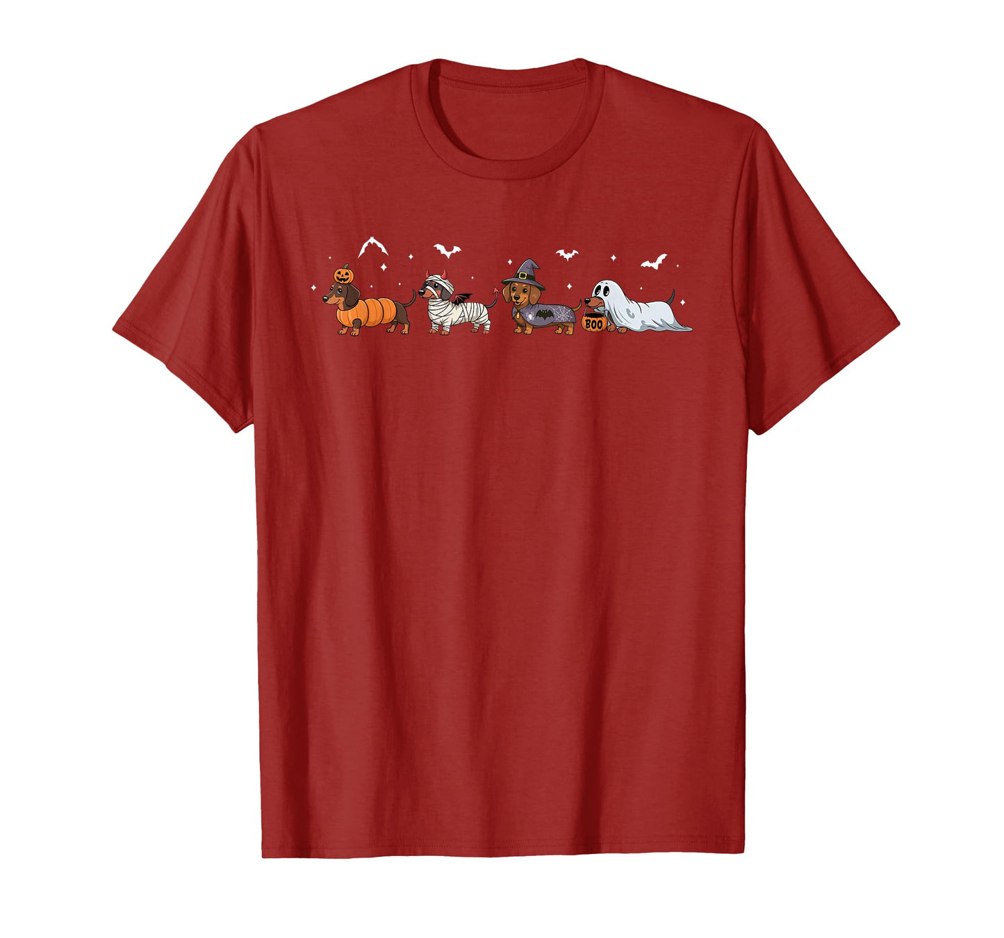 Weiner Dog Witch Happy Halloweenie Cute Halloween Dachshund T-Shirt