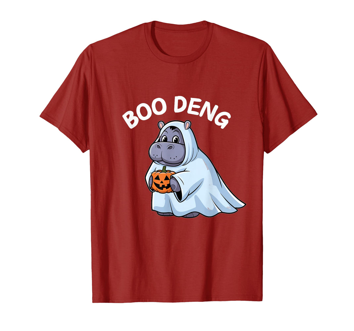 Cute Moo Deng Funny Boo Deng Halloween Costume T-Shirt