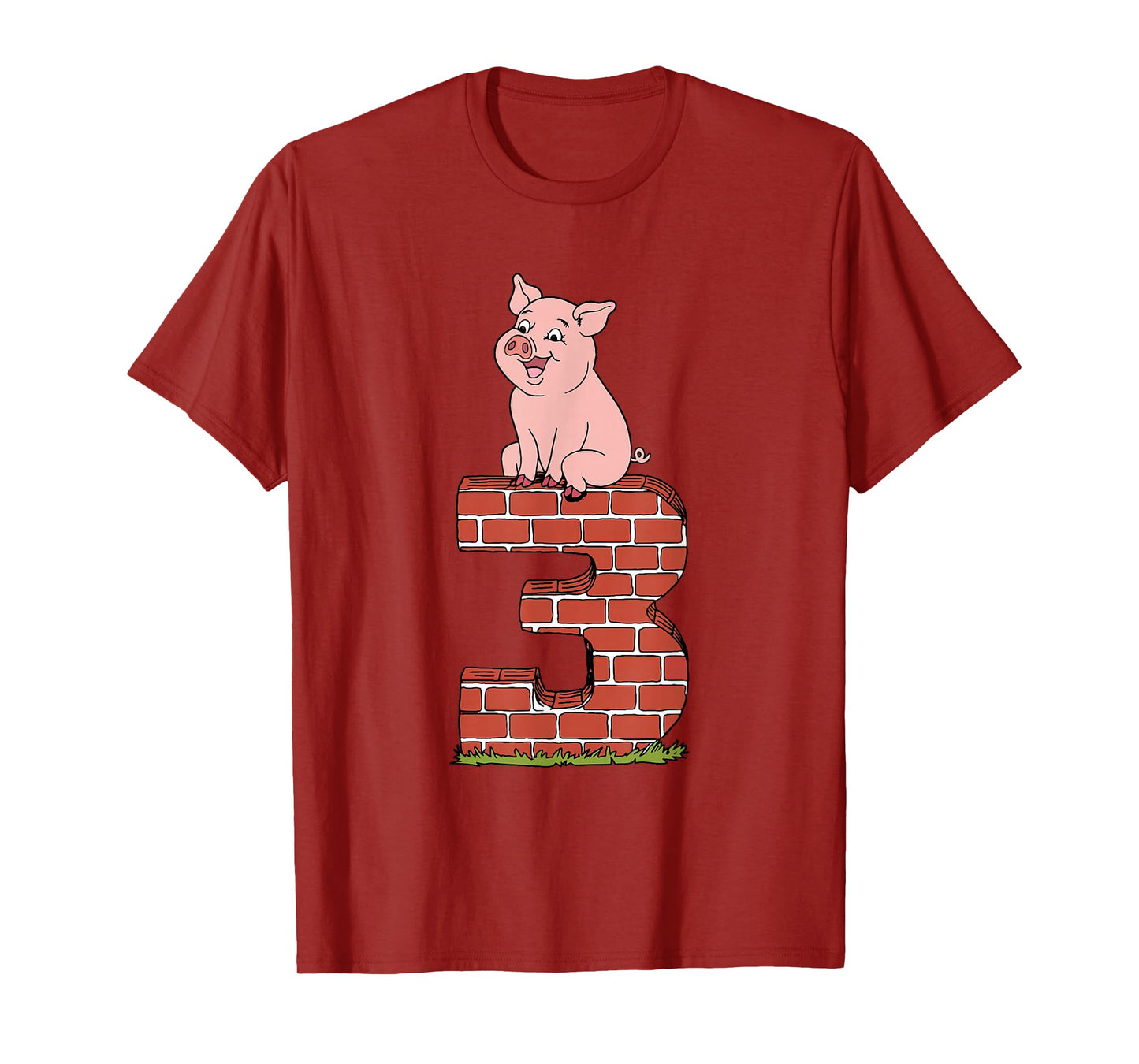 Three Little Pigs Pig 3 Halloween Costume Kids Adults T-Shirt