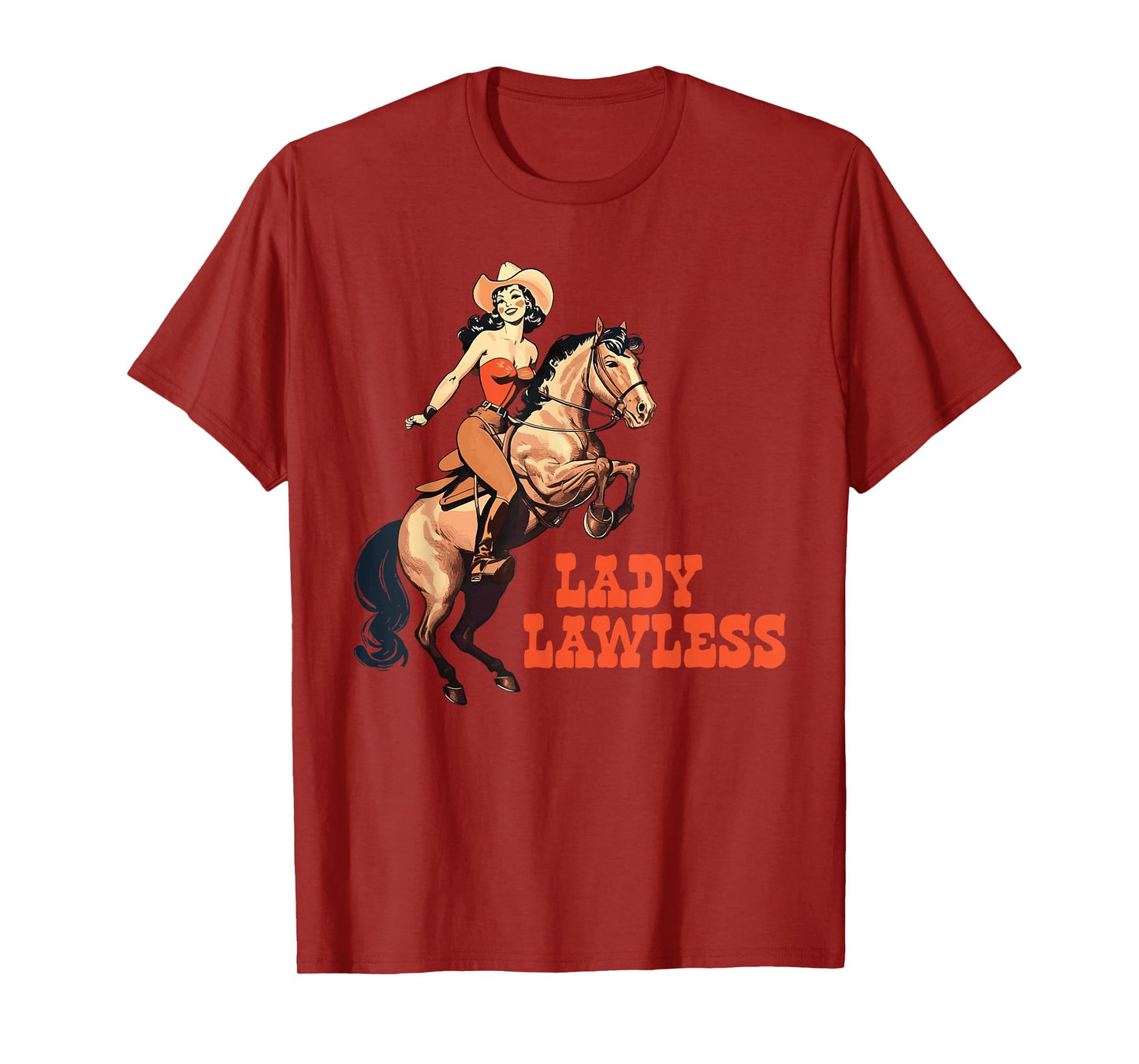 Lady Lawless Western cowgirl aesthetic vintage T-Shirt