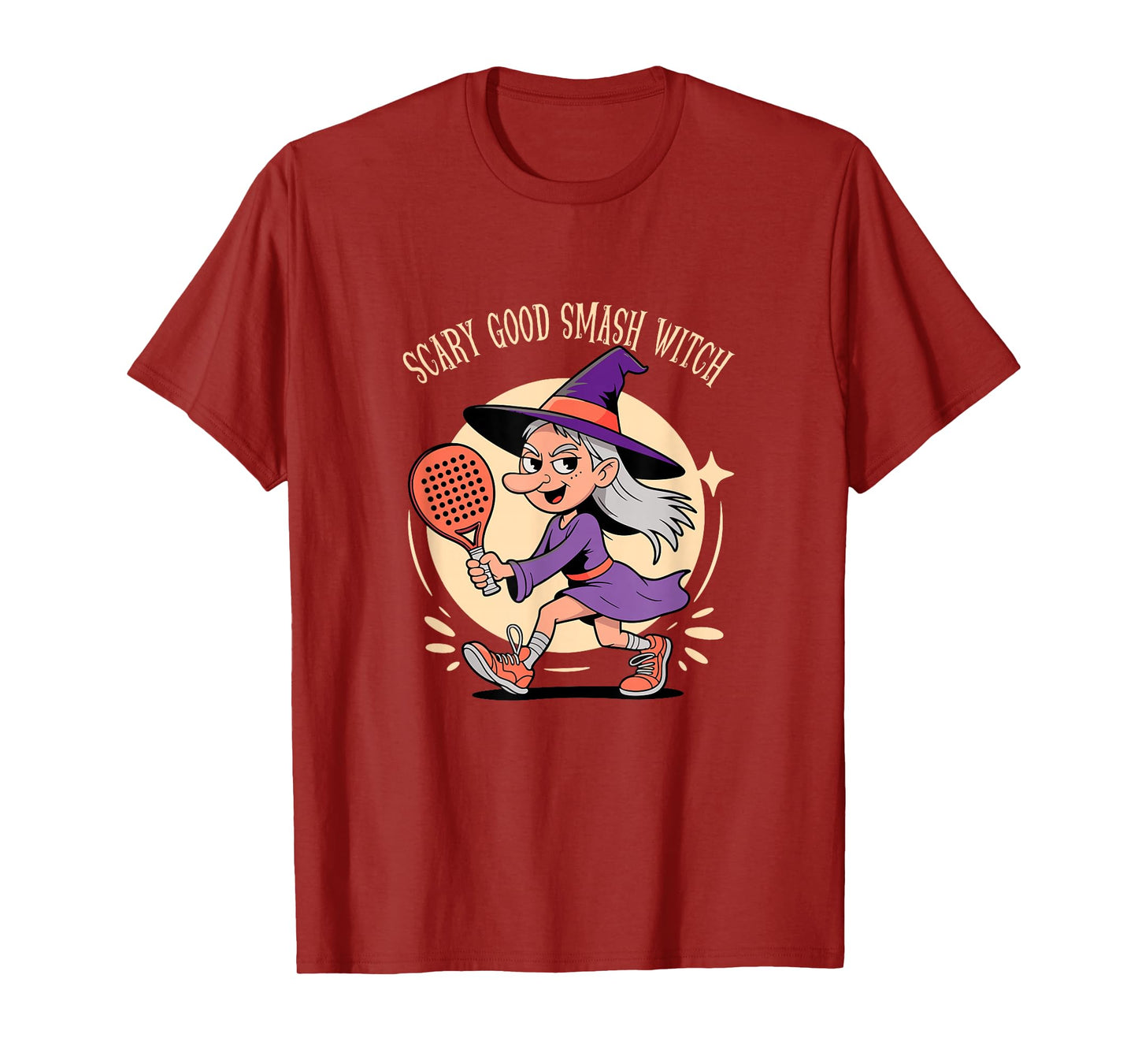 Scary Good Smash Witch Padel Halloween Pun T-Shirt