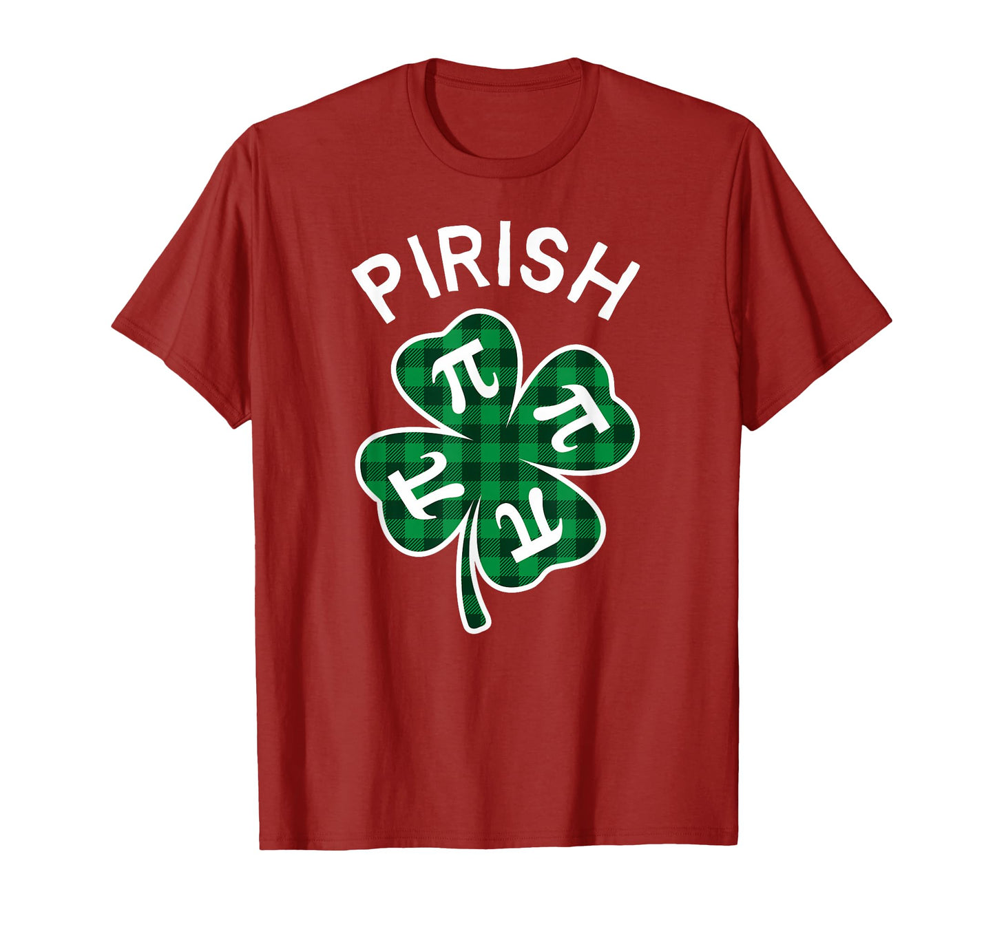 Pirish Plaid Lucky Clover St. Patrick's Day T-Shirt