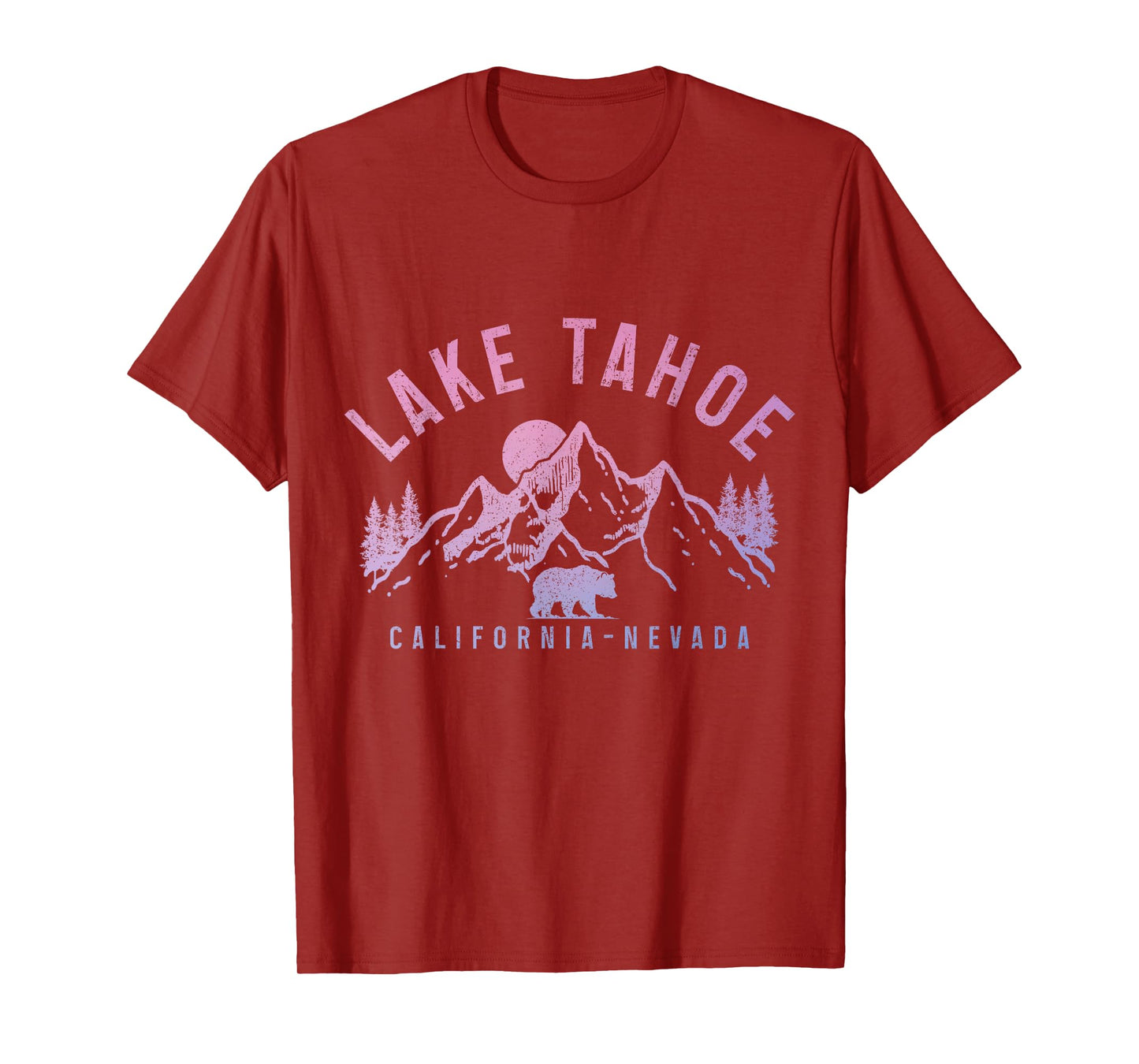 Lake Tahoe California Nevada Mountains Bear Nature Vintage T-Shirt