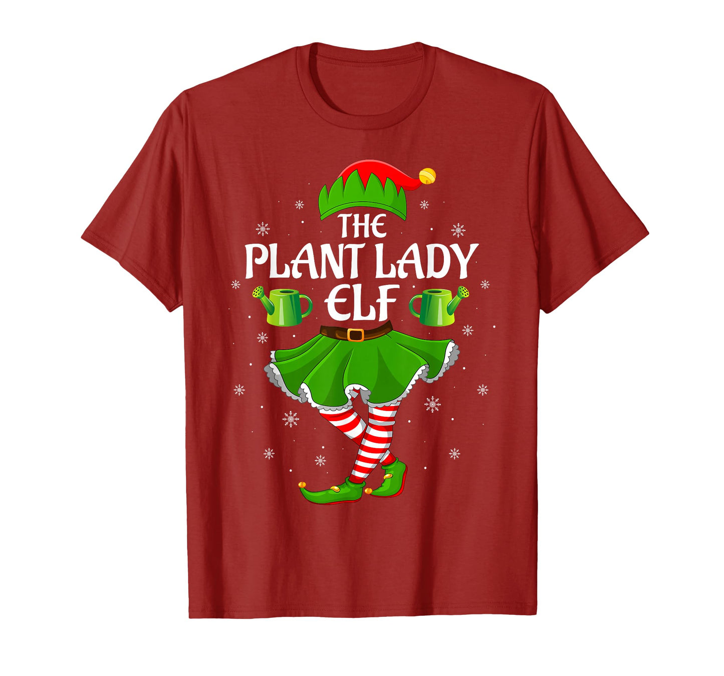 Plant Lady Elf Christmas Family Girls Women Elf Squad Xmas T-Shirt