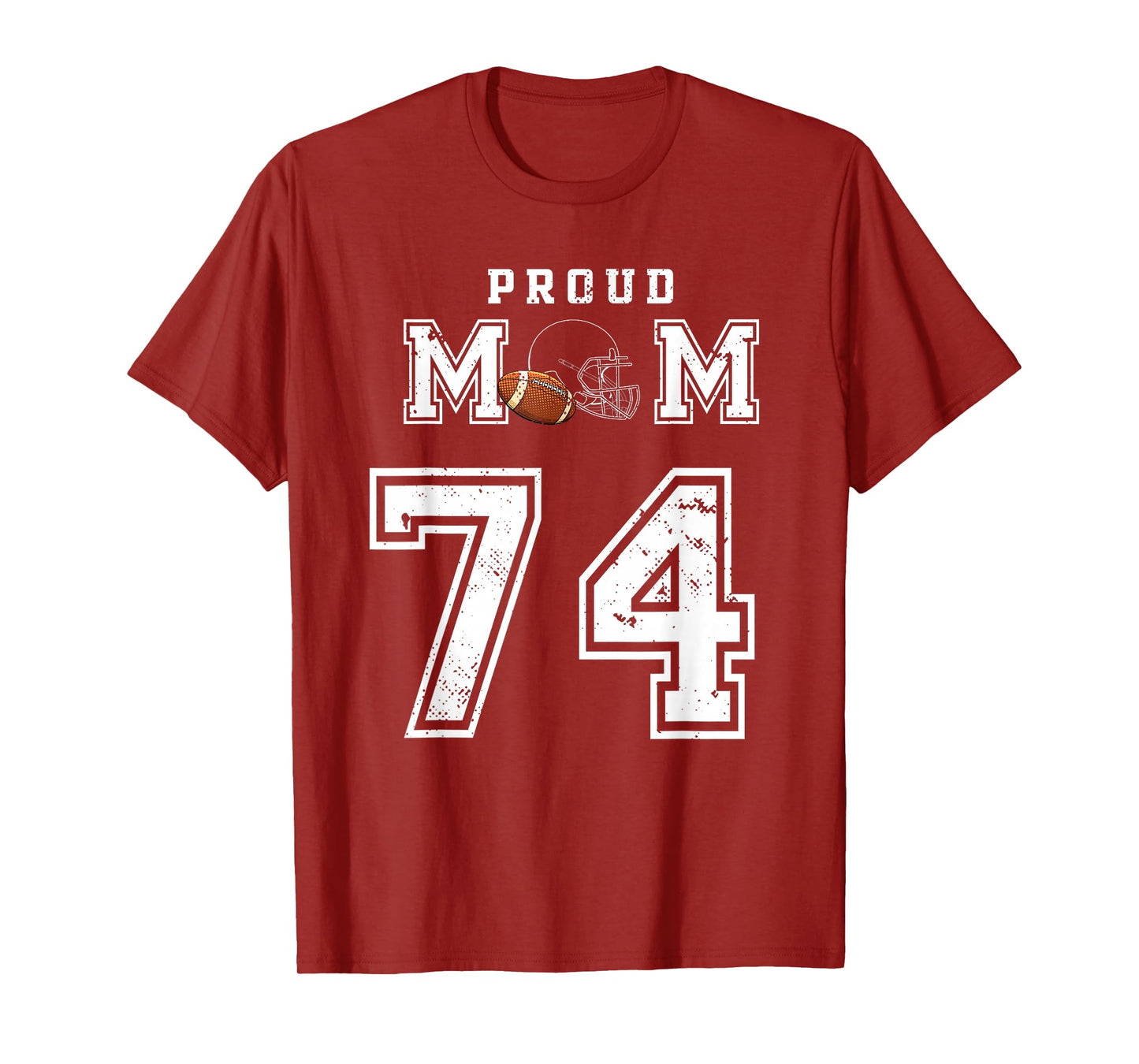 Custom Proud Football Mom Number 74 Personalized For Women T-Shirt