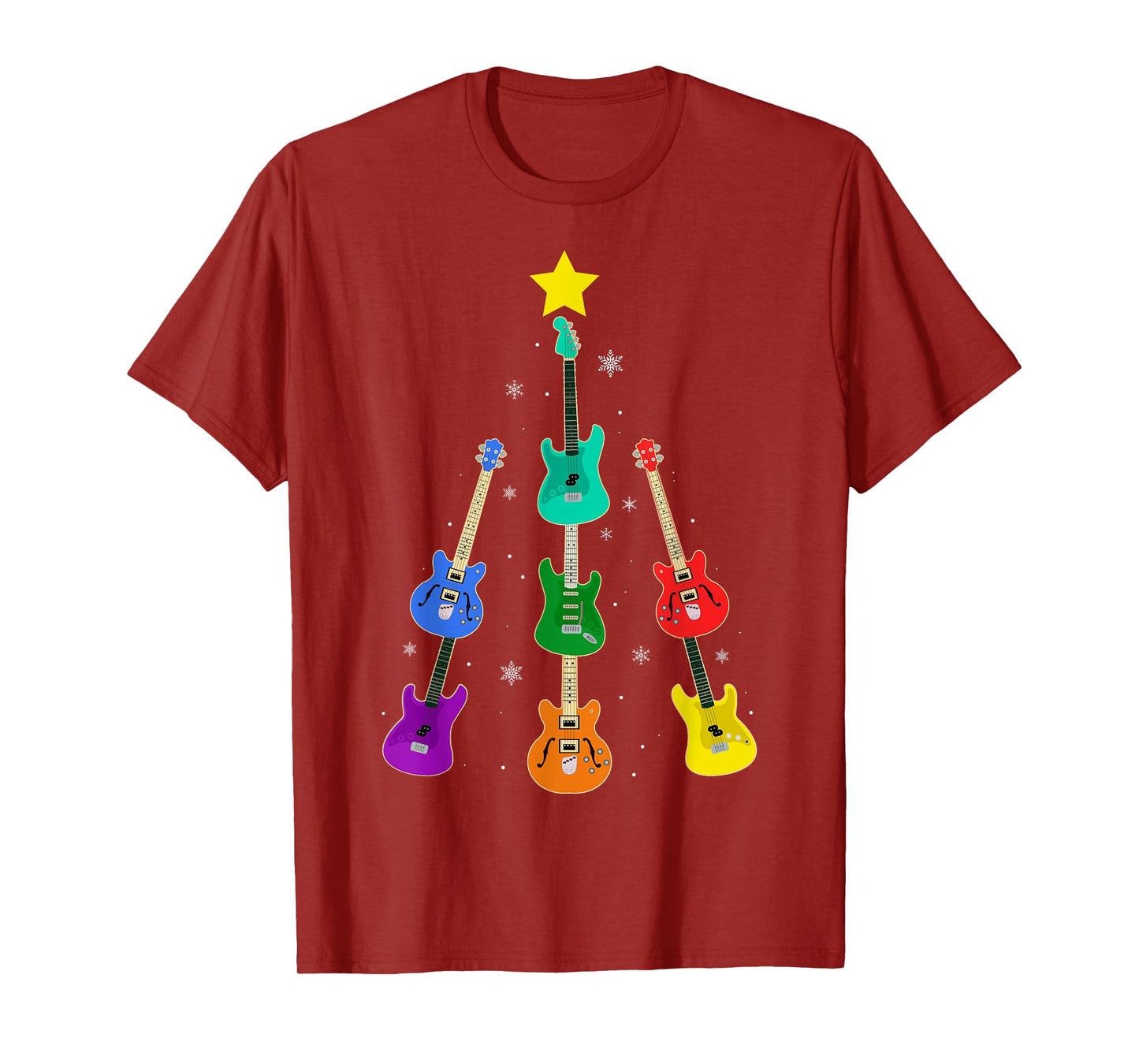 Guitar Christmas Tree Musical Guitar Lovers Guitarist Xmas T-Shirt