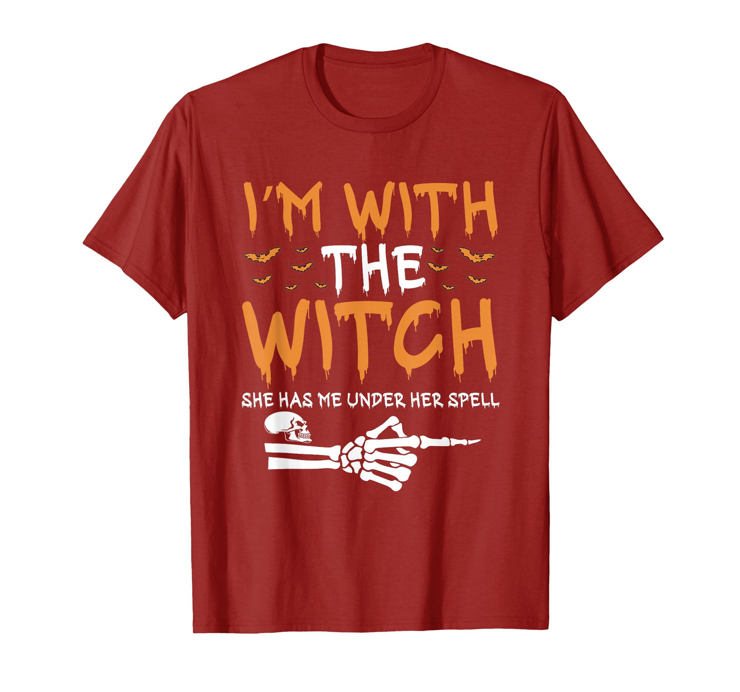 I'm with The Witch Funny Halloween Couple Costume Party T-Shirt