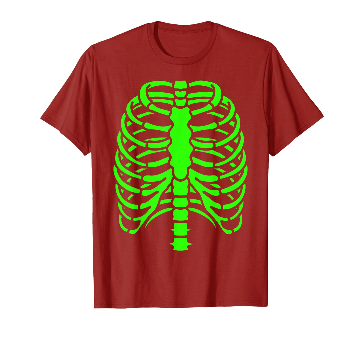 Fun Cool Green Skeleton Rib Cage Halloween T-Shirt