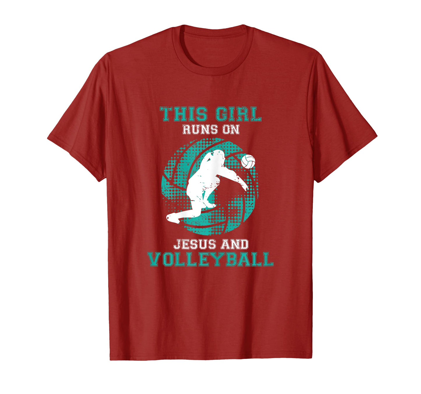Cute Daughter Teen Girls Kids Her Jesus Christian Volleyball T-Shirt