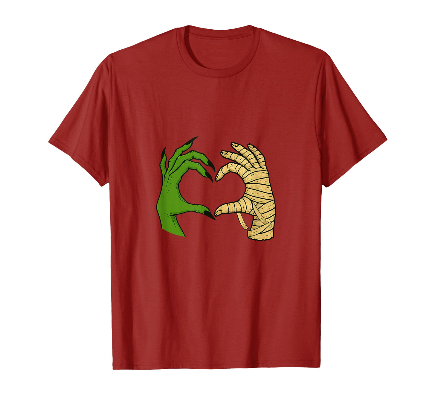 Mummy Hands Witch Heart Sign Retro Halloween Costume T-Shirt