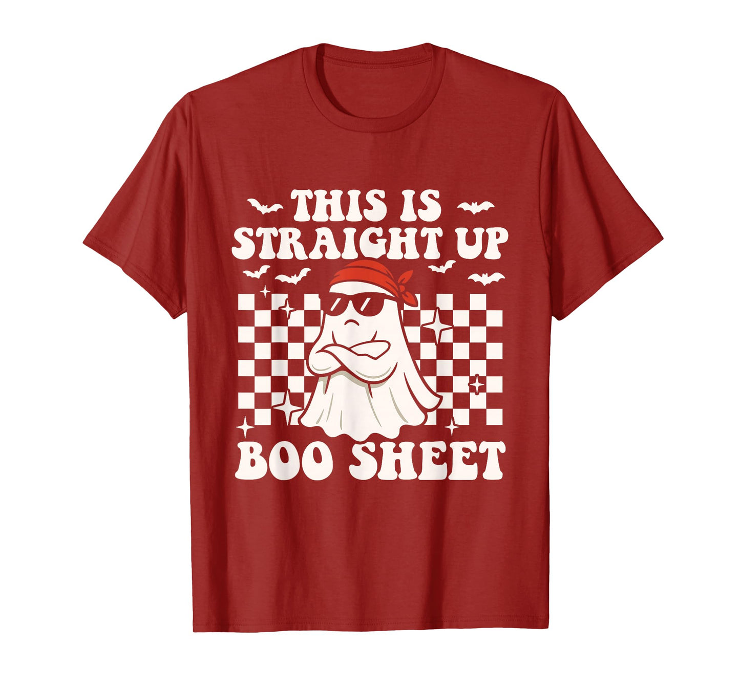 This is Straight Up Boo Sheet - Spooky Halloween Ghost T-Shirt