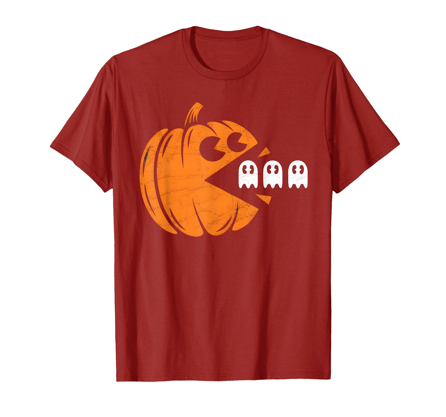 Halloween Gamer Pumpkin Eating Ghost Costume Men Boys Kids T-Shirt