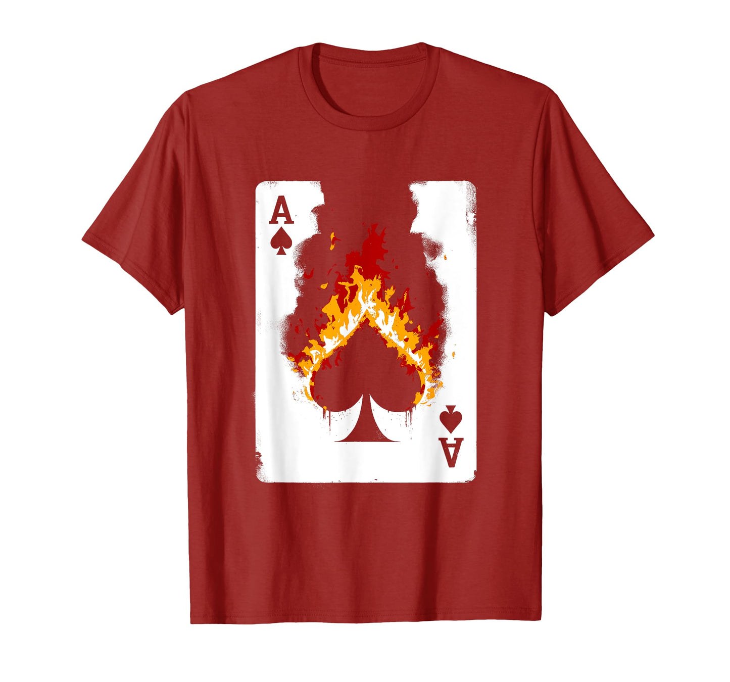Burning Ace Of Spades - Vintage Favorite Card Game Lover T-Shirt