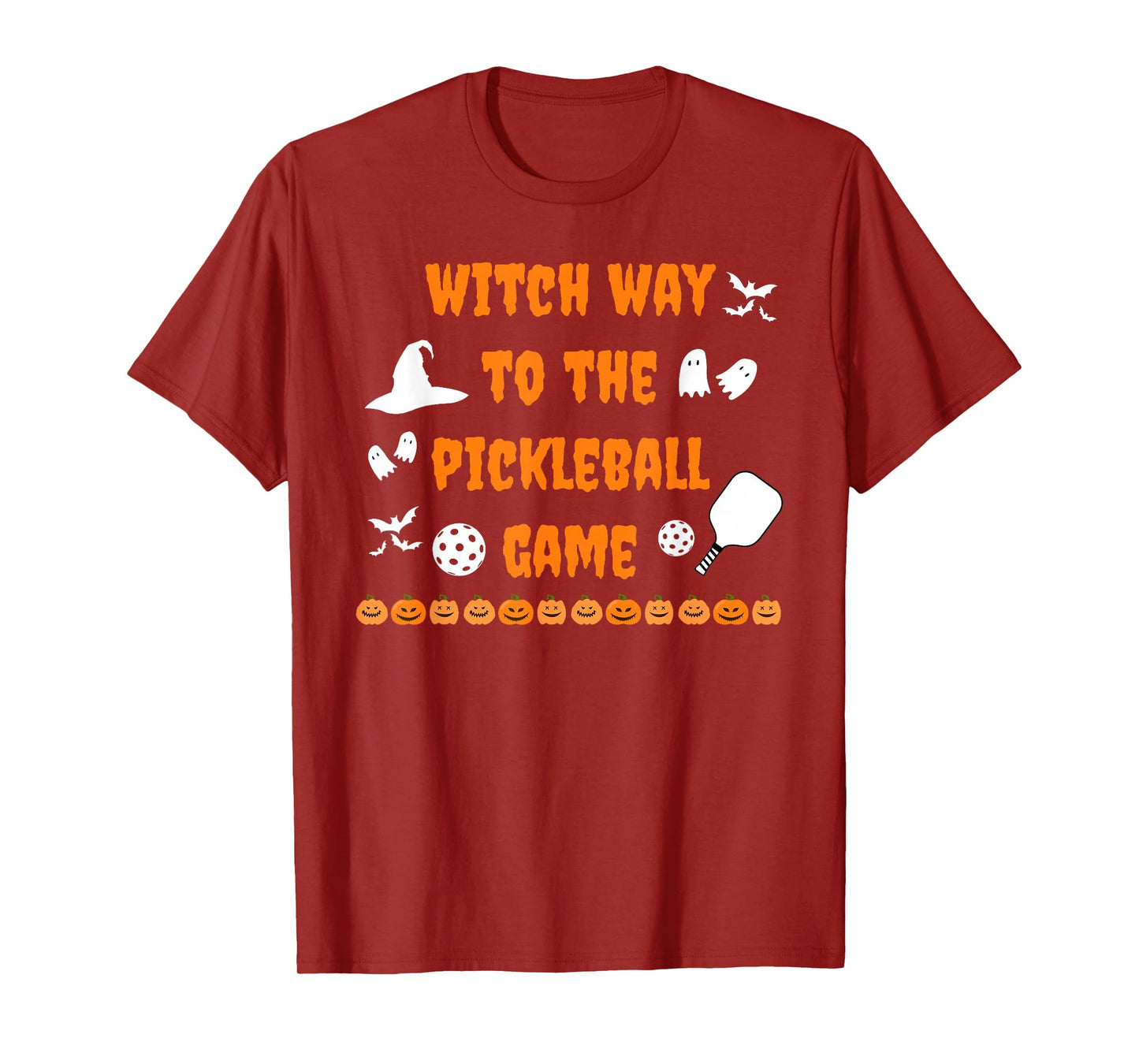 Witch Way to The Pickleball Game Spooky Halloween Sports T-Shirt