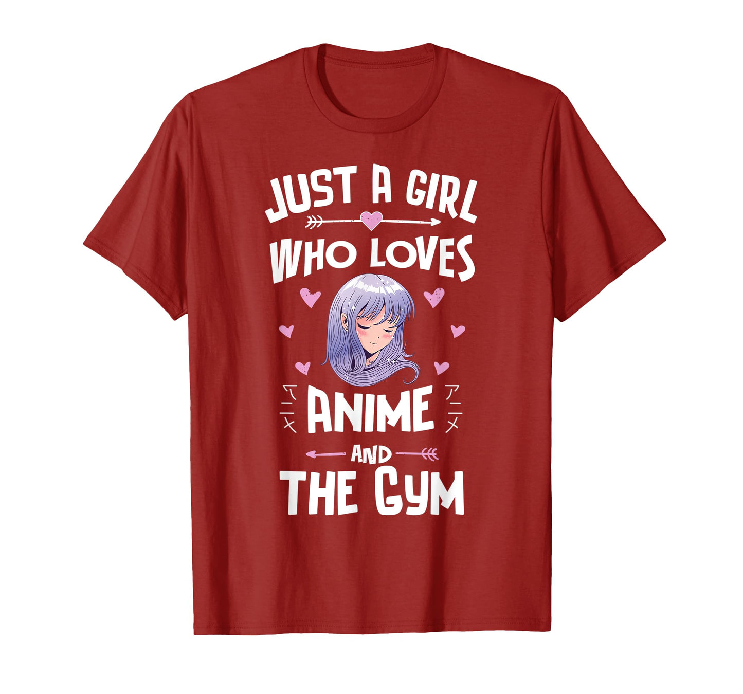 Just A Girl Who Loves Anime And The Gym Gift Women T-Shirt