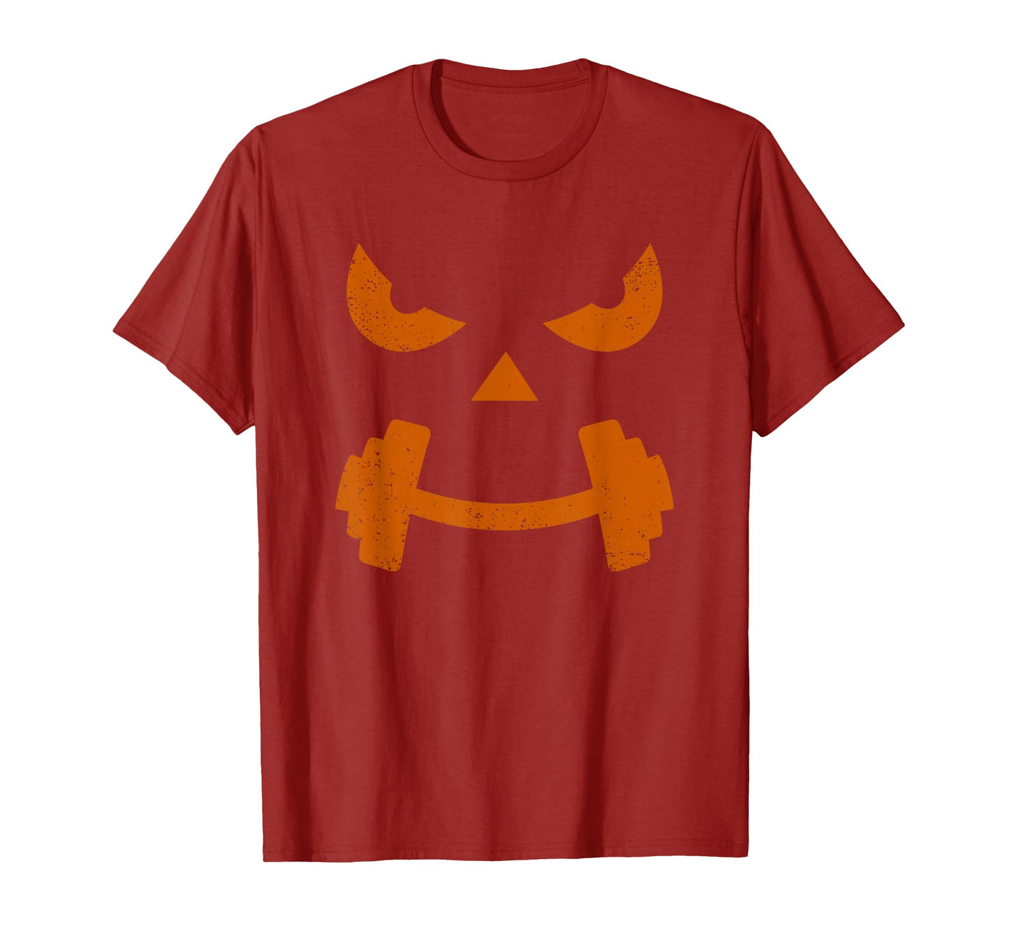 Gym Funny Pumpkin Fitness Halloween Weight Lifting Workout T-Shirt