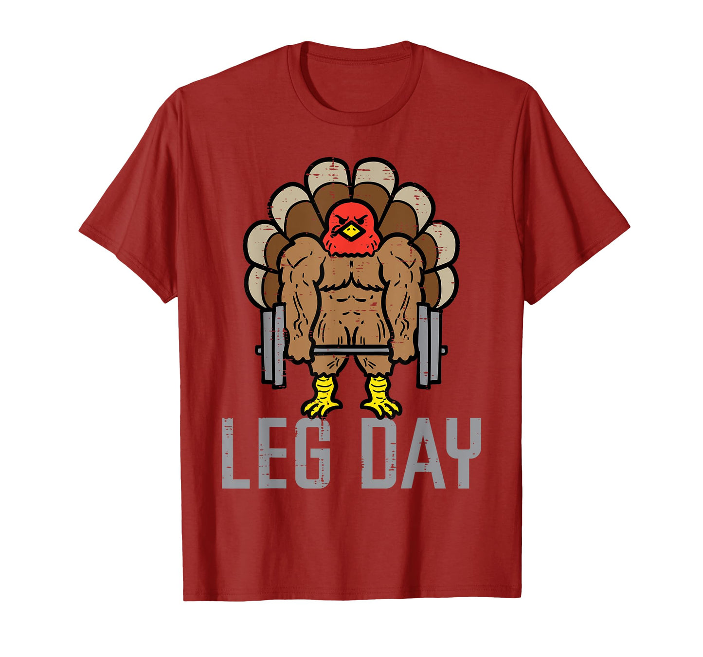 Thanksgiving Turkey Leg Day Weightlifting Gym Men Women Kids T-Shirt