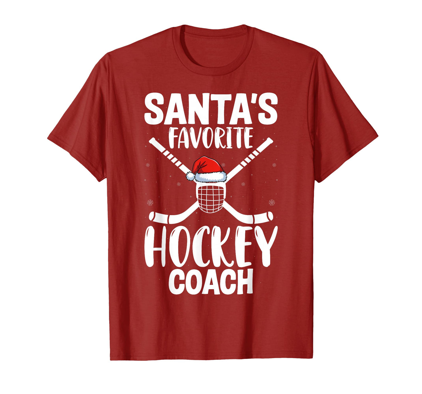 Santa's Favorite Hockey Coach Hockey Player Christmas Day T-Shirt