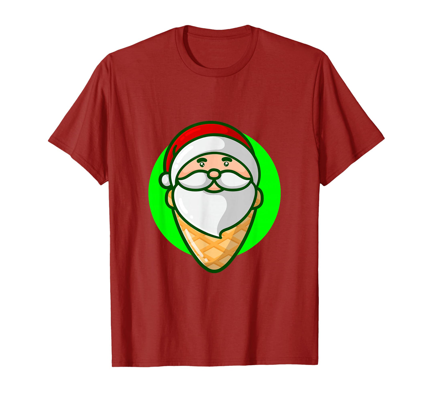 ice Cream Cone Santa Funny Christmas T-Shirt