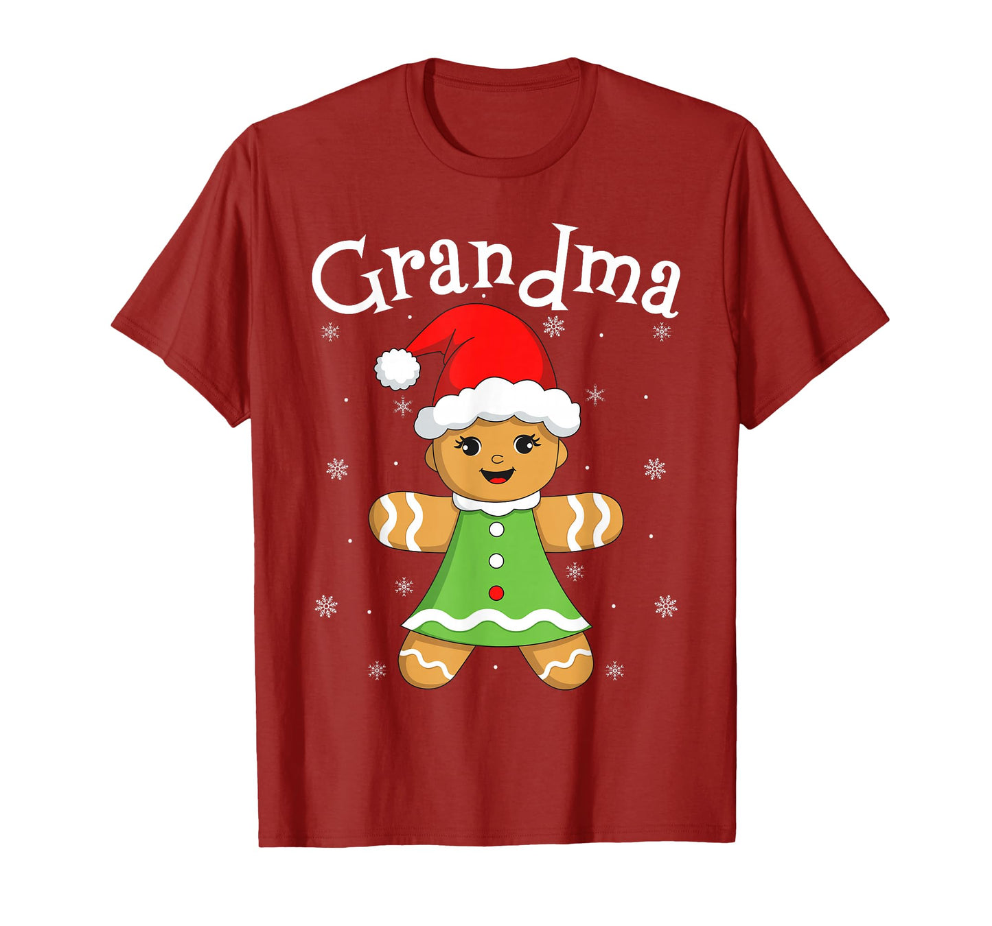 Gingerbread Grandma Women Matching Family Christmas Baking T-Shirt