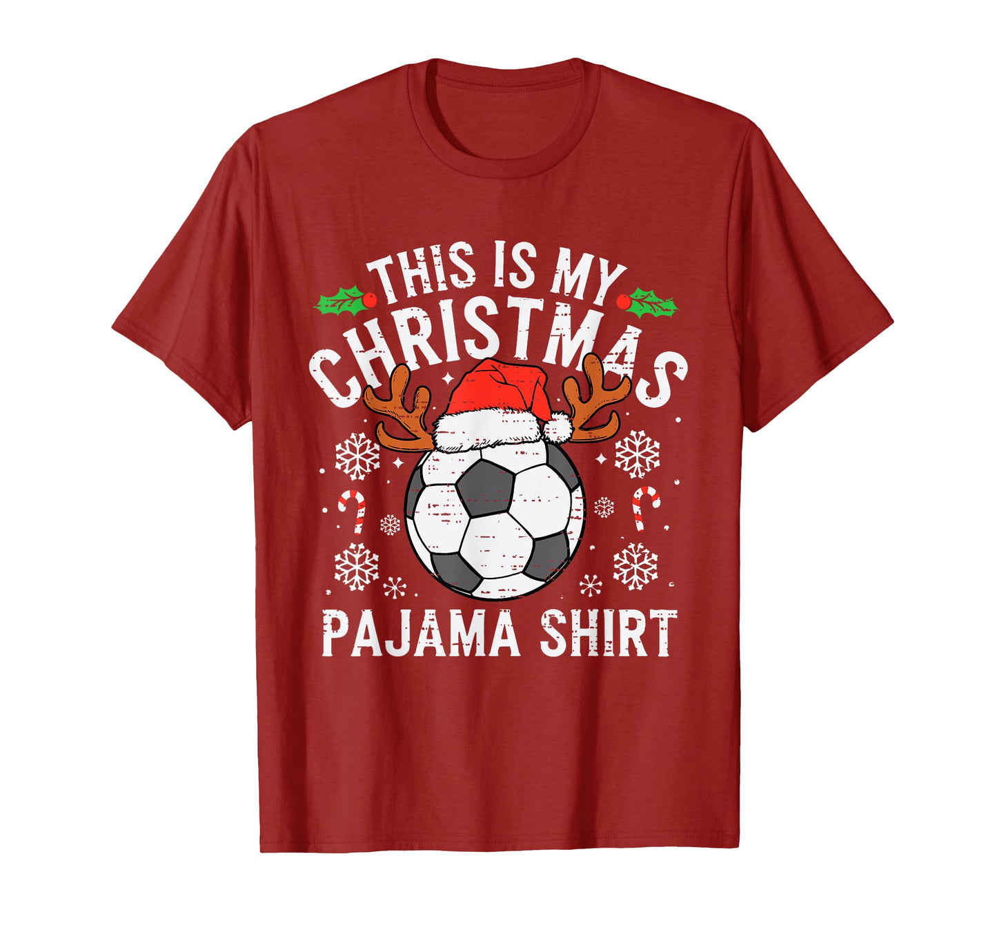 This Is My Soccer Christmas Pajama Shirt Sports Mens Boy Kid T-Shirt