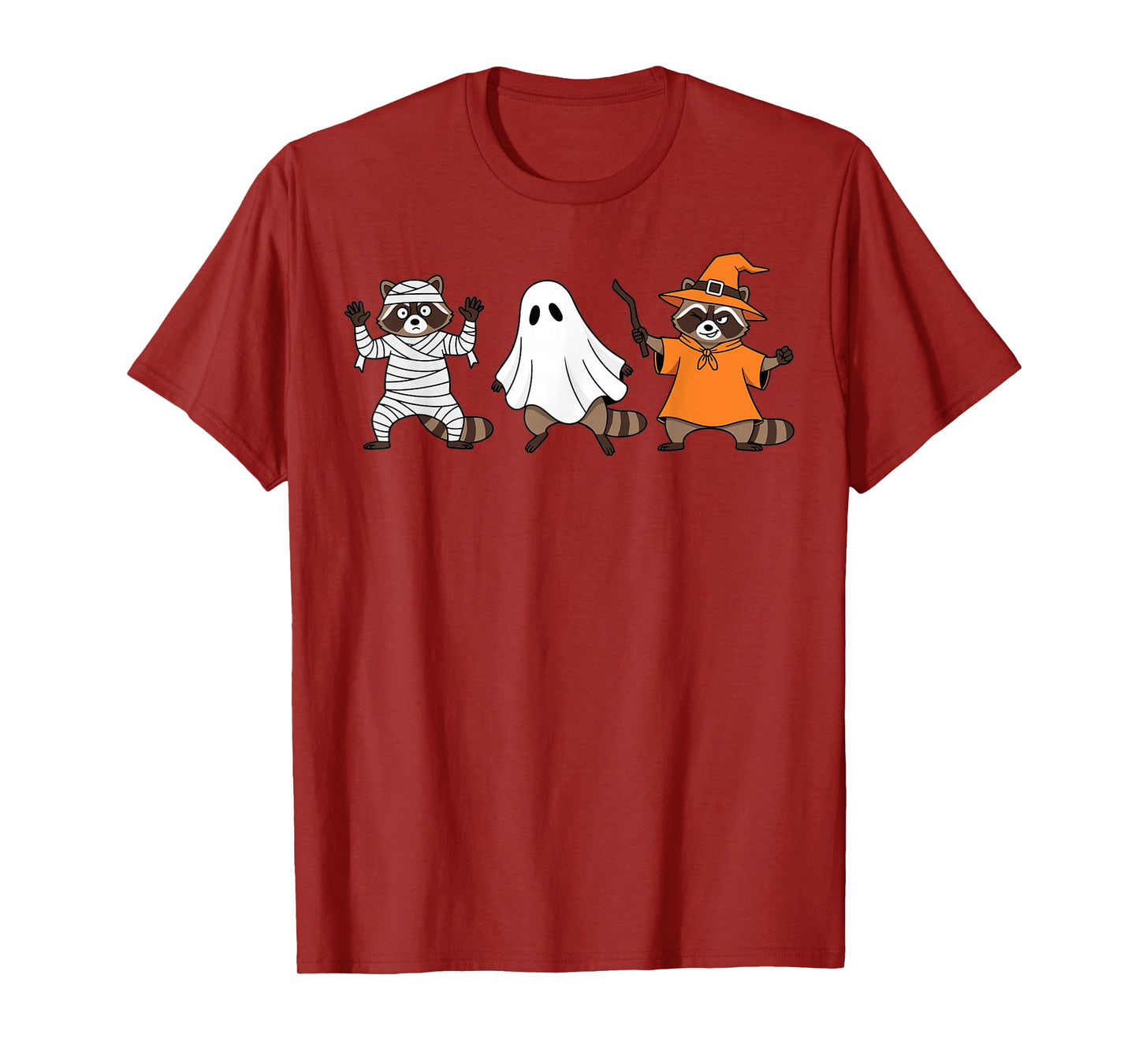 Halloween Raccoon Costume Funny Cute Spooky Design T-Shirt