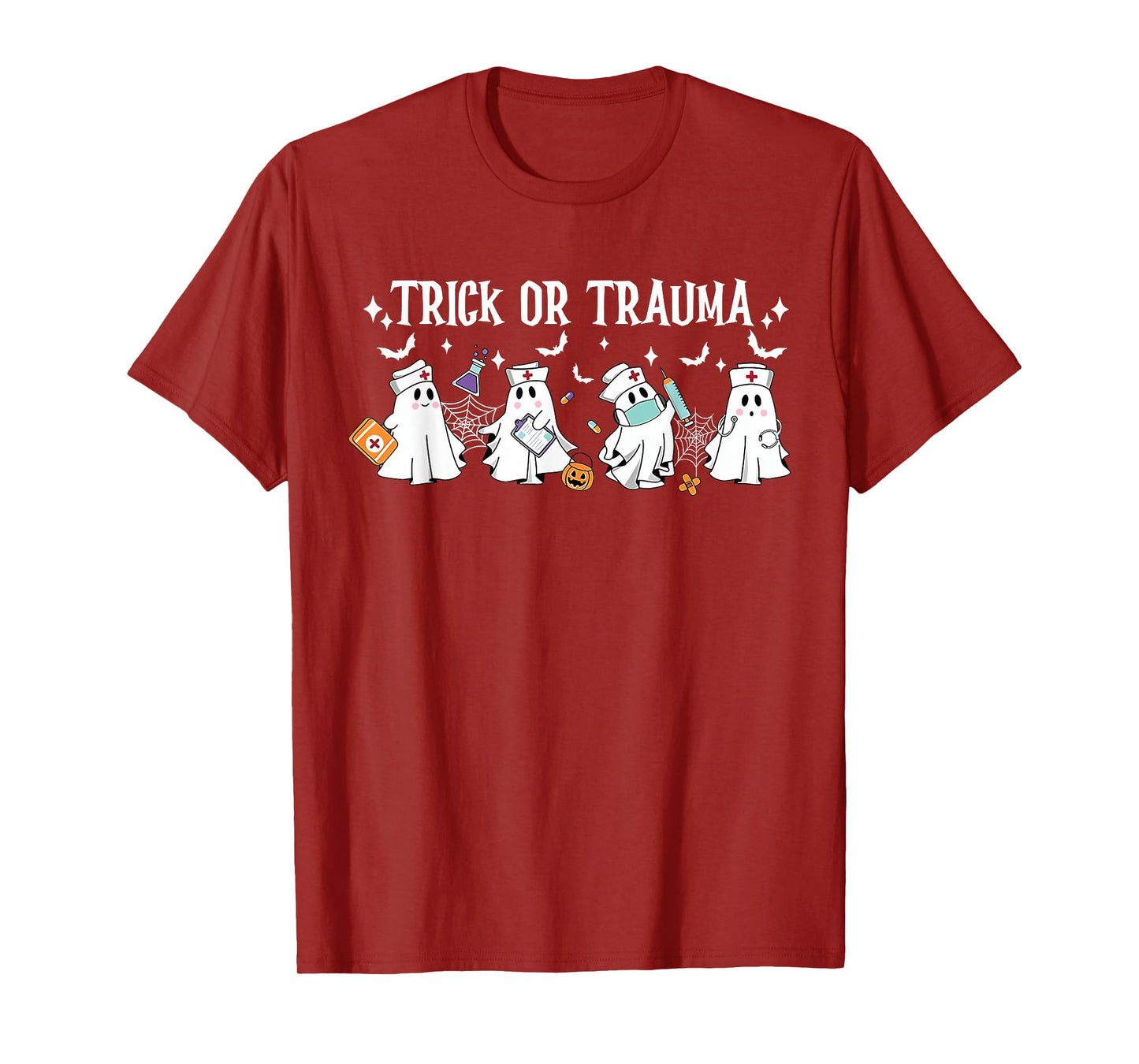 Halloween Nurse Trick Or Trauma Spooky Nurse Nurse Boo Crew T-Shirt