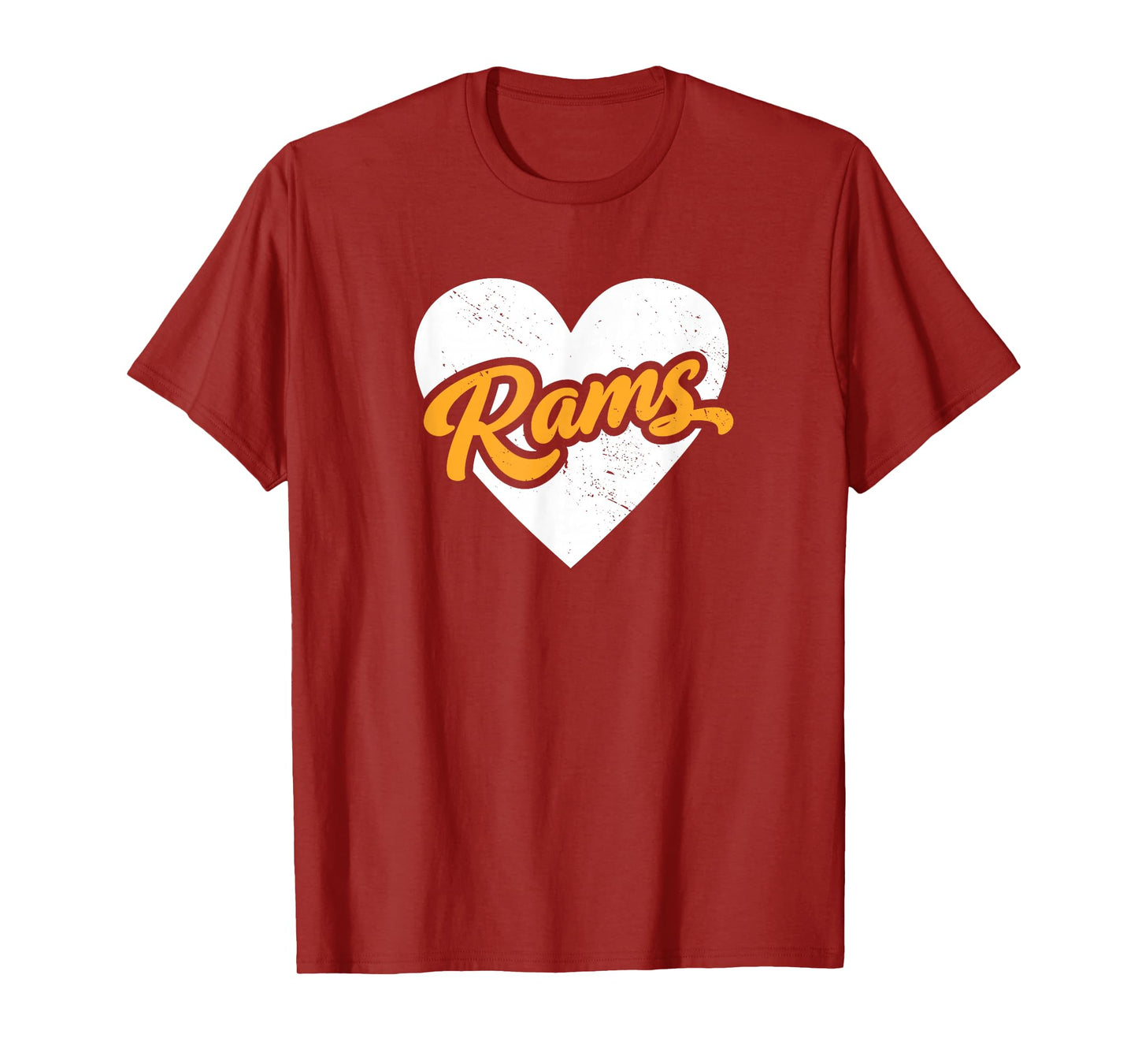 Vintage Rams High School Go Rams Pride Heart T-Shirt