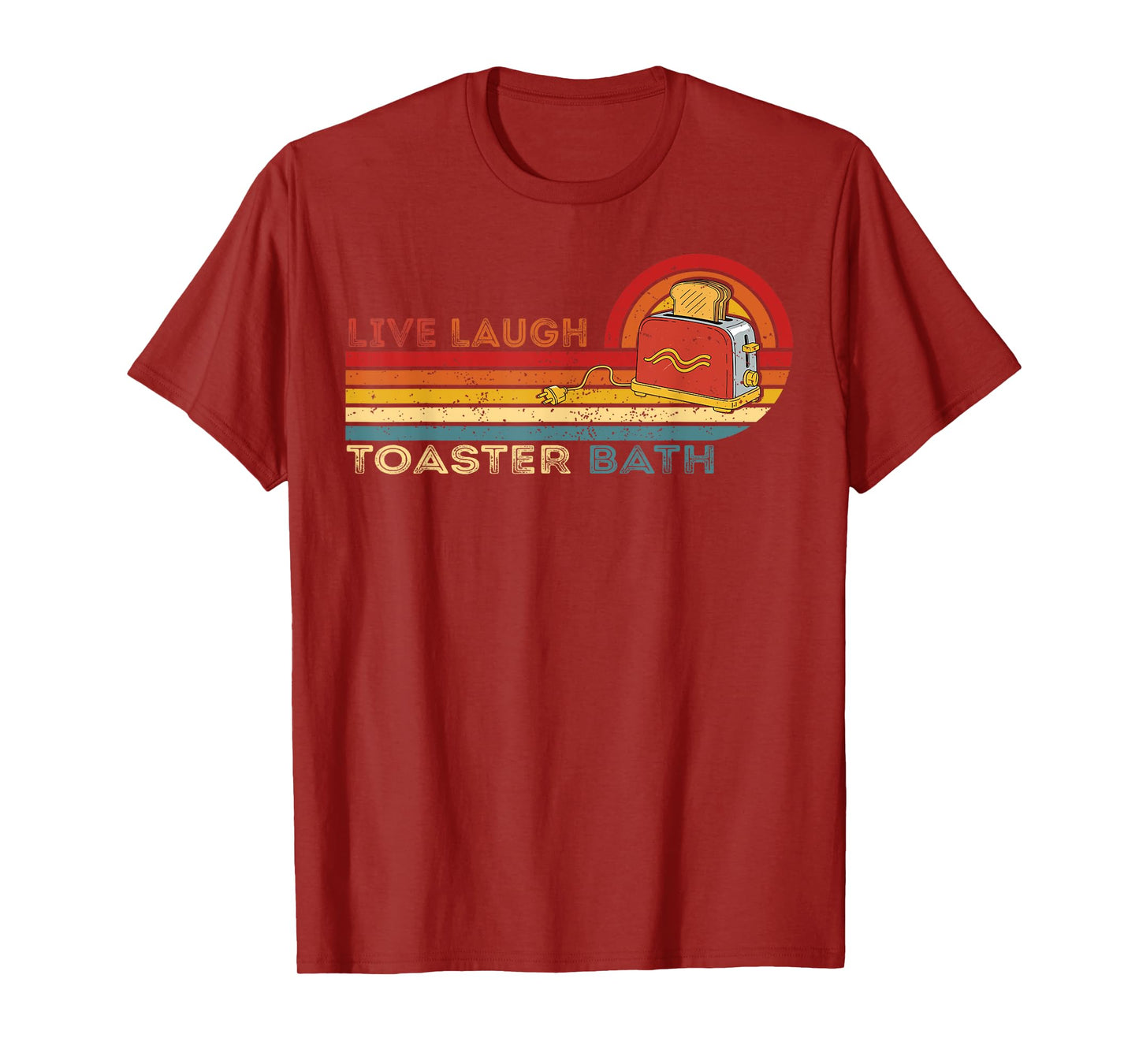 Live Laugh Toaster Bath Vintage Skeleton Meme Dark Humor T-Shirt