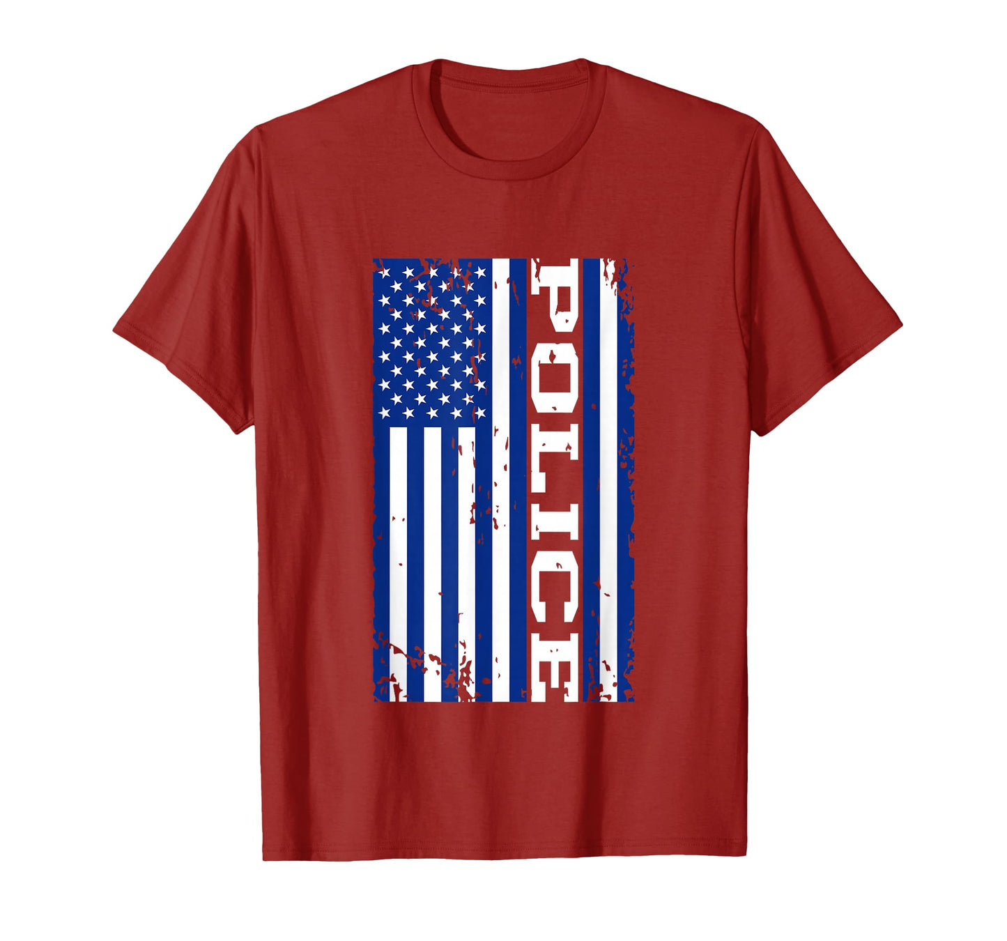 Police Officer USA American Flag T-Shirt
