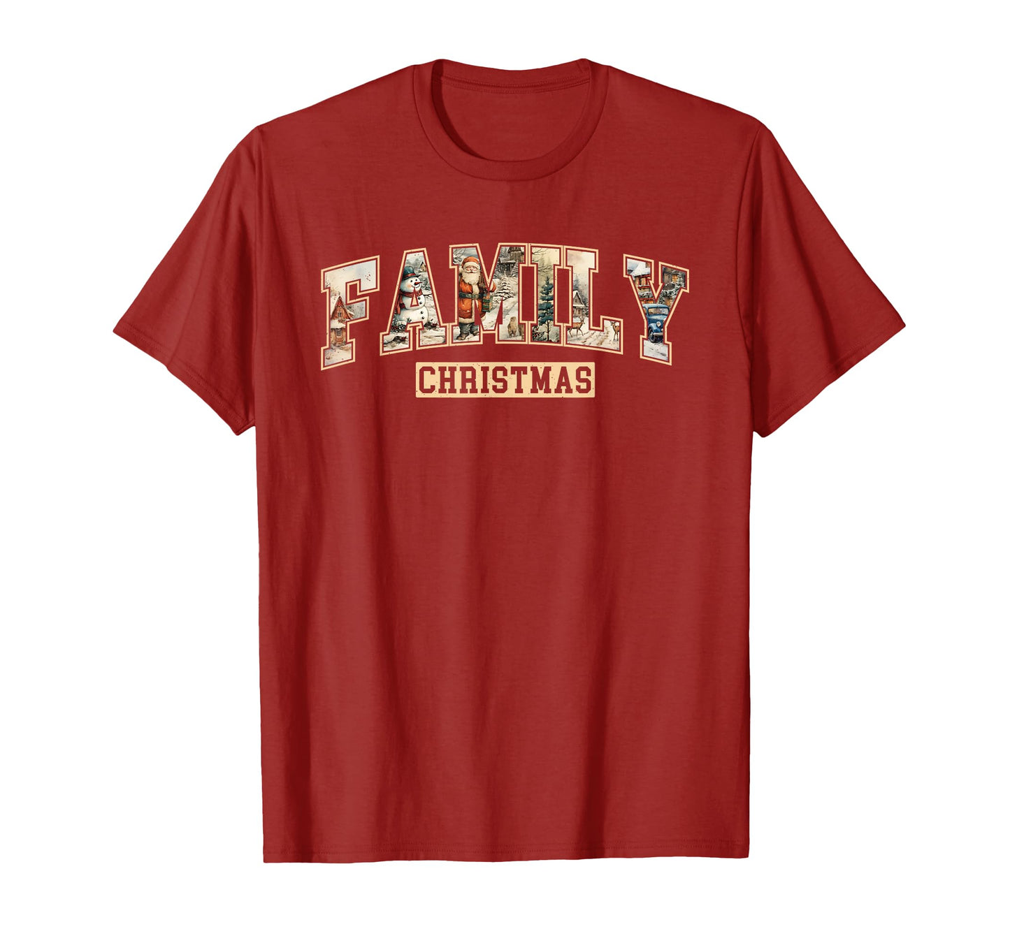 Family Christmas 2025 Vintage Santa Matching Xmas Squad T-Shirt