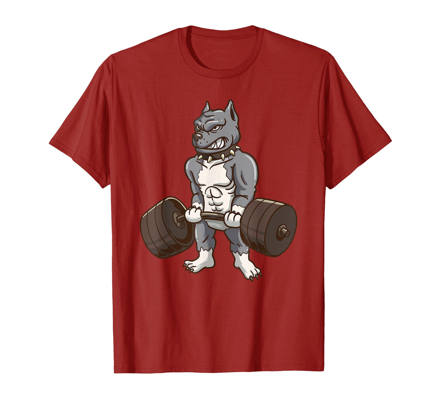 Pitbull Powerlifting Weight Lifting Dog Lovers Gift T-Shirt