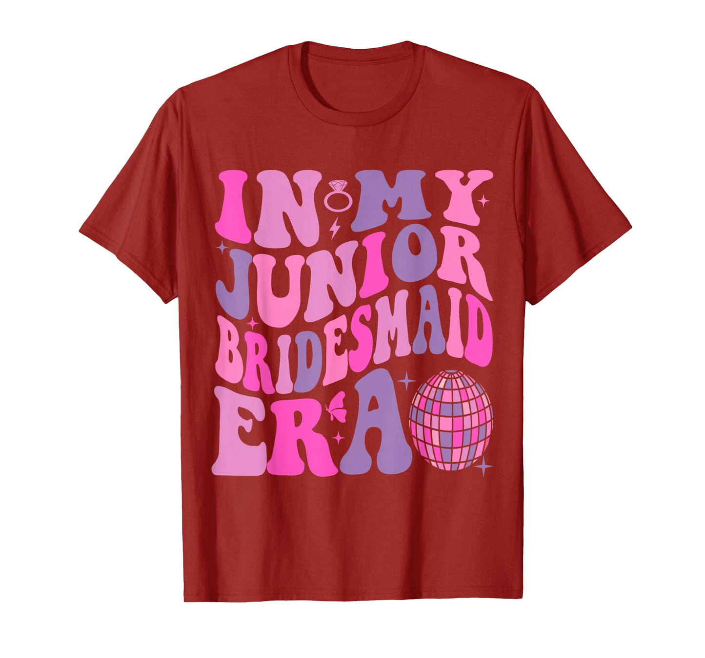 Groovy In My Junior Bridesmaid Era Wedding Bride Engagement T-Shirt