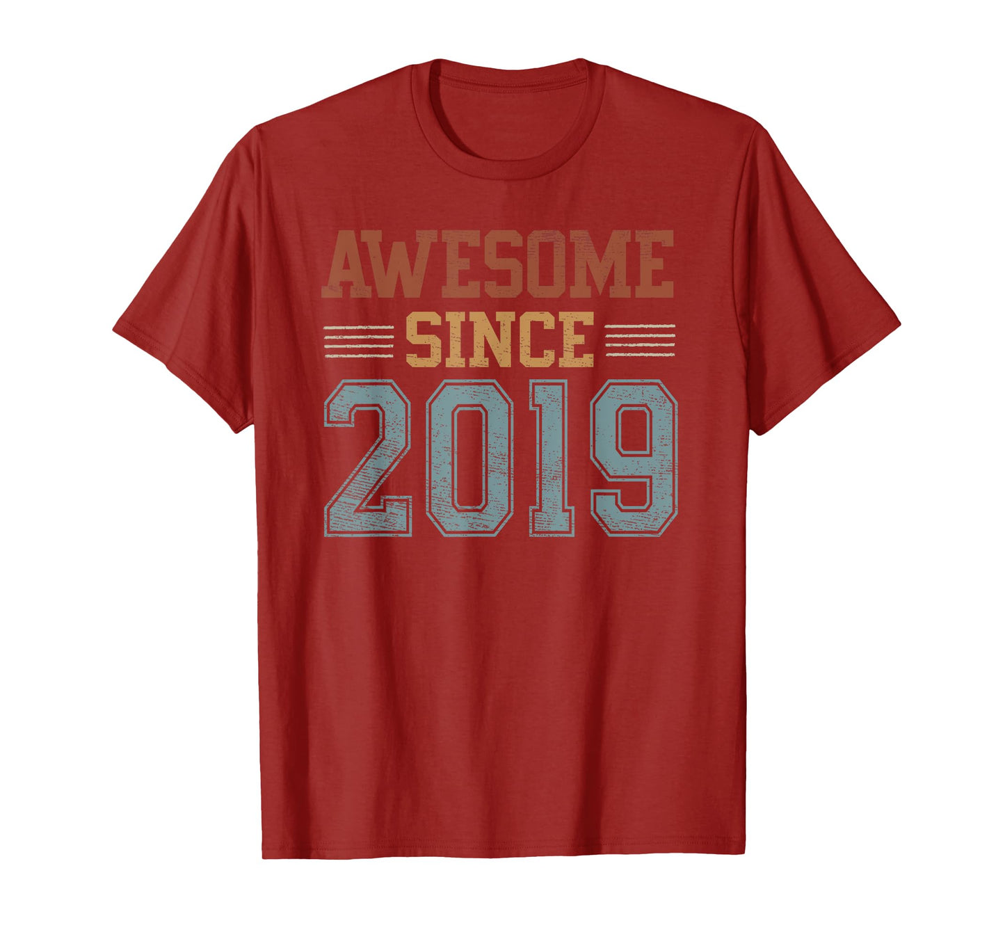 Awesome Since 2019 6th Birthday 6 Year Old Boy Girl T-Shirt