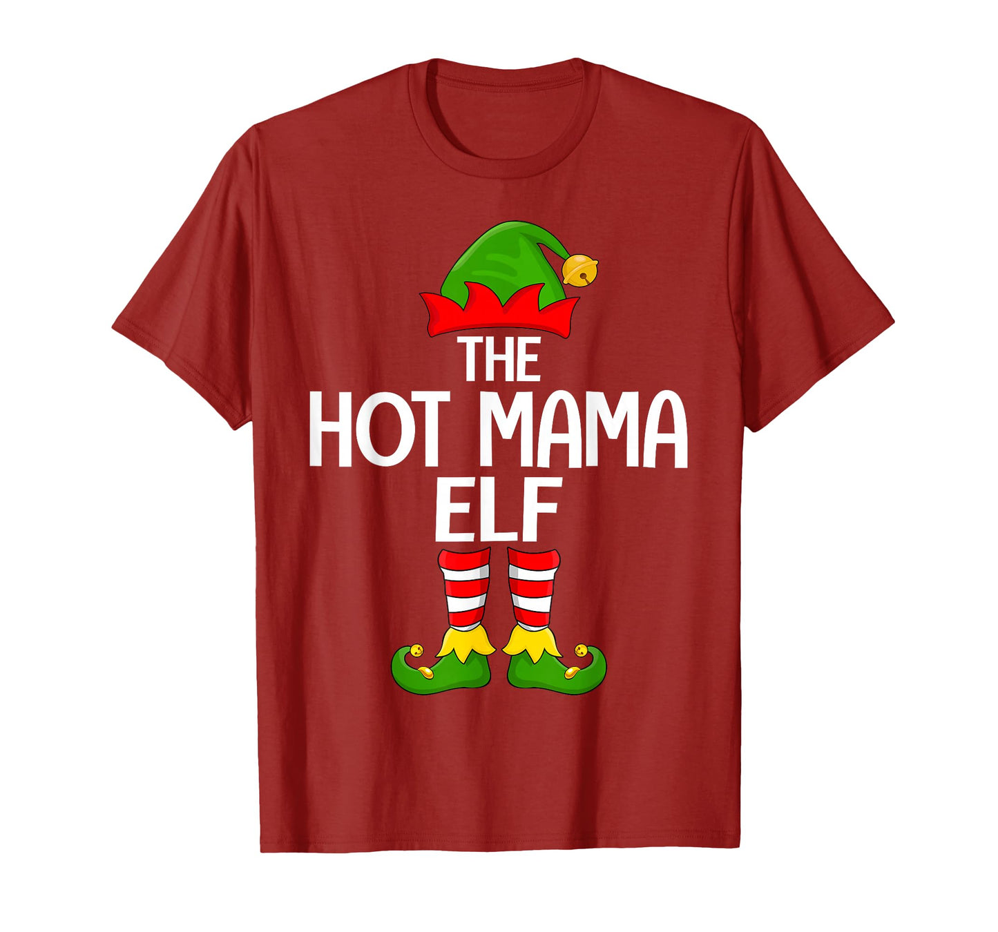 Hot Mama Elf Xmas Matching Family Elf Squad Christmas Women T-Shirt