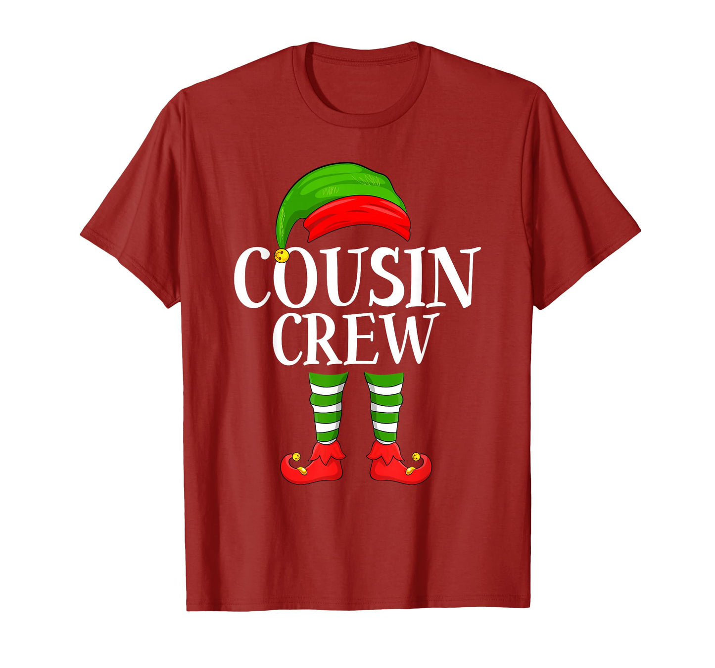 Cousin Crew Matching Family Group Elf Christmas Pajamas T-Shirt